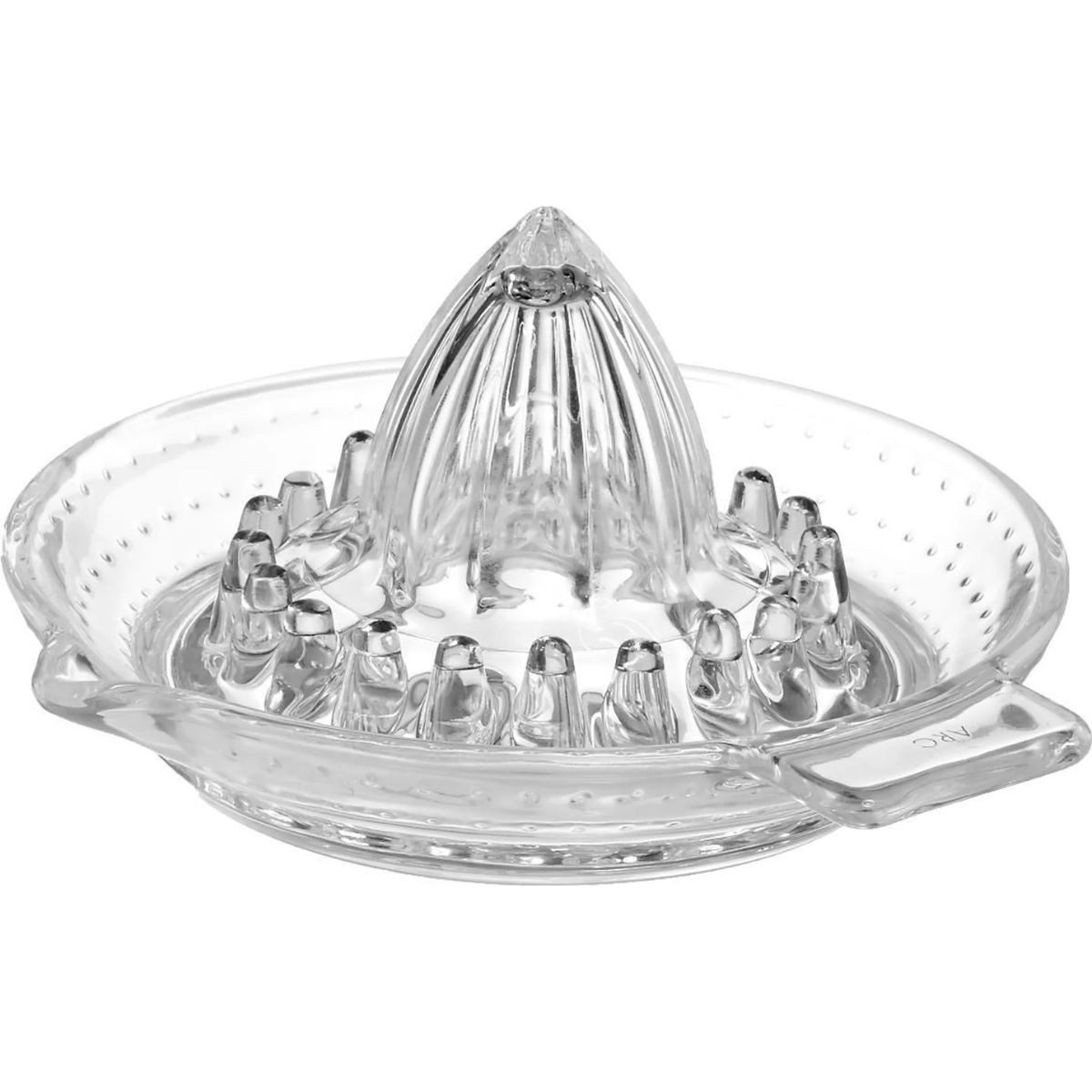 Luminarc Zitruspresse Glas Zitruspresse 14cm Zitronenpresse Manuell, Saftpresse Handentsafter Entsafter Zitronen Limetten Spülmaschinenfest