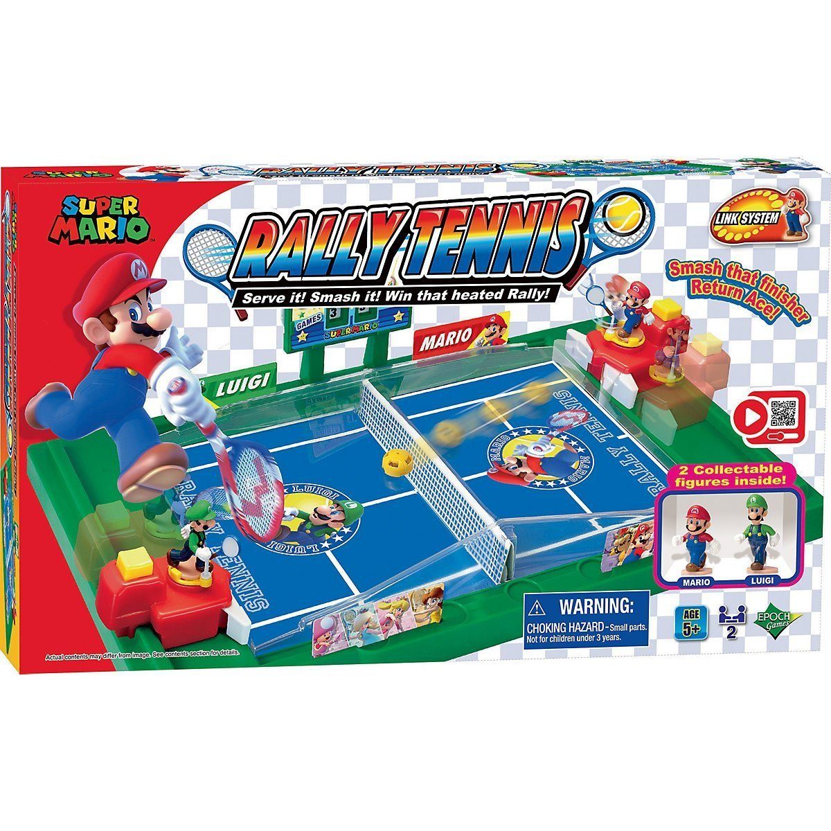 EPOCH Games Spiel, Kinderspiel Super Mario "Rally Tennis" ab 5 Jahren 2 Ігриr Action-Tennis