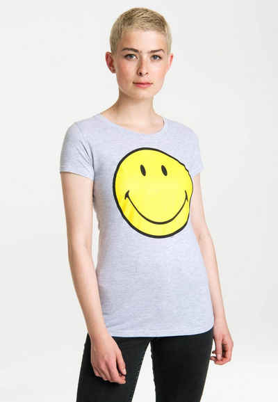 LOGOSHIRT T-Shirt Original Smiley Face mit lustigem Frontprint