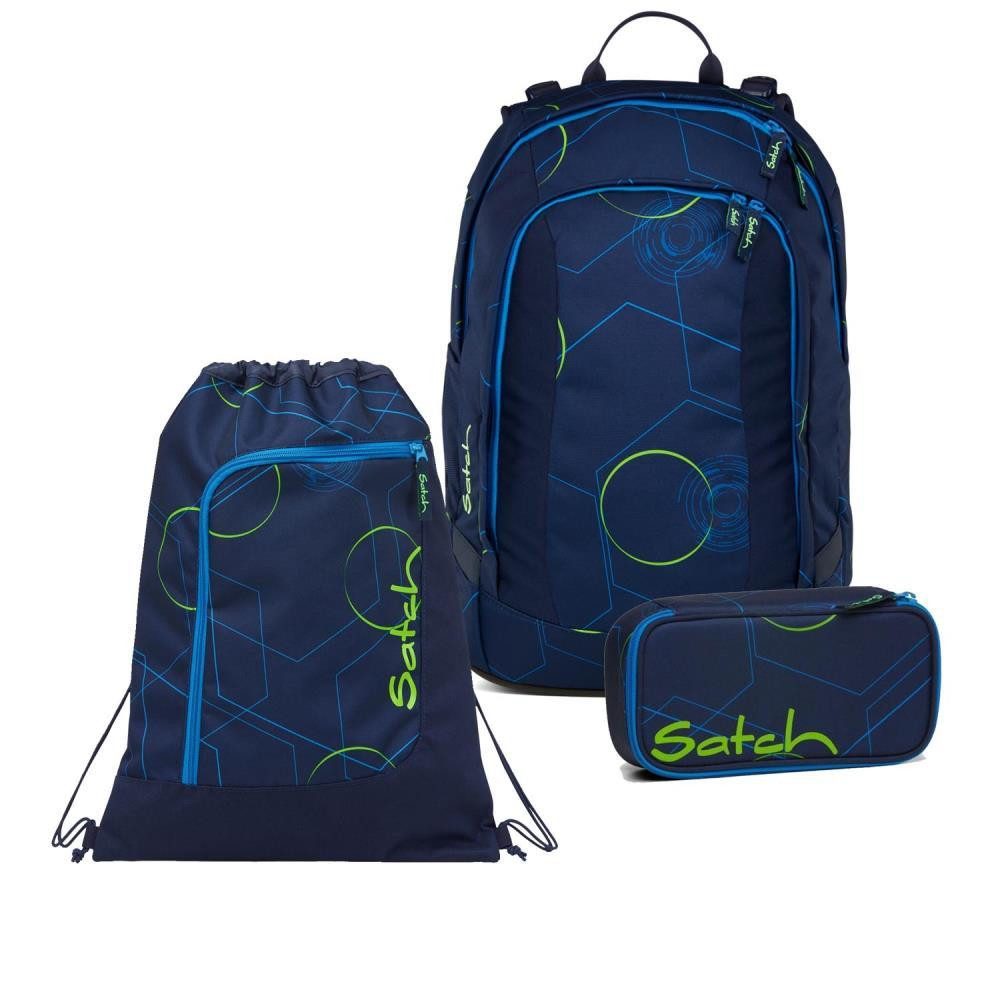 Satch Schulrucksack Air (3tlg., inkl. Schlamperbox und Sportbeutel)