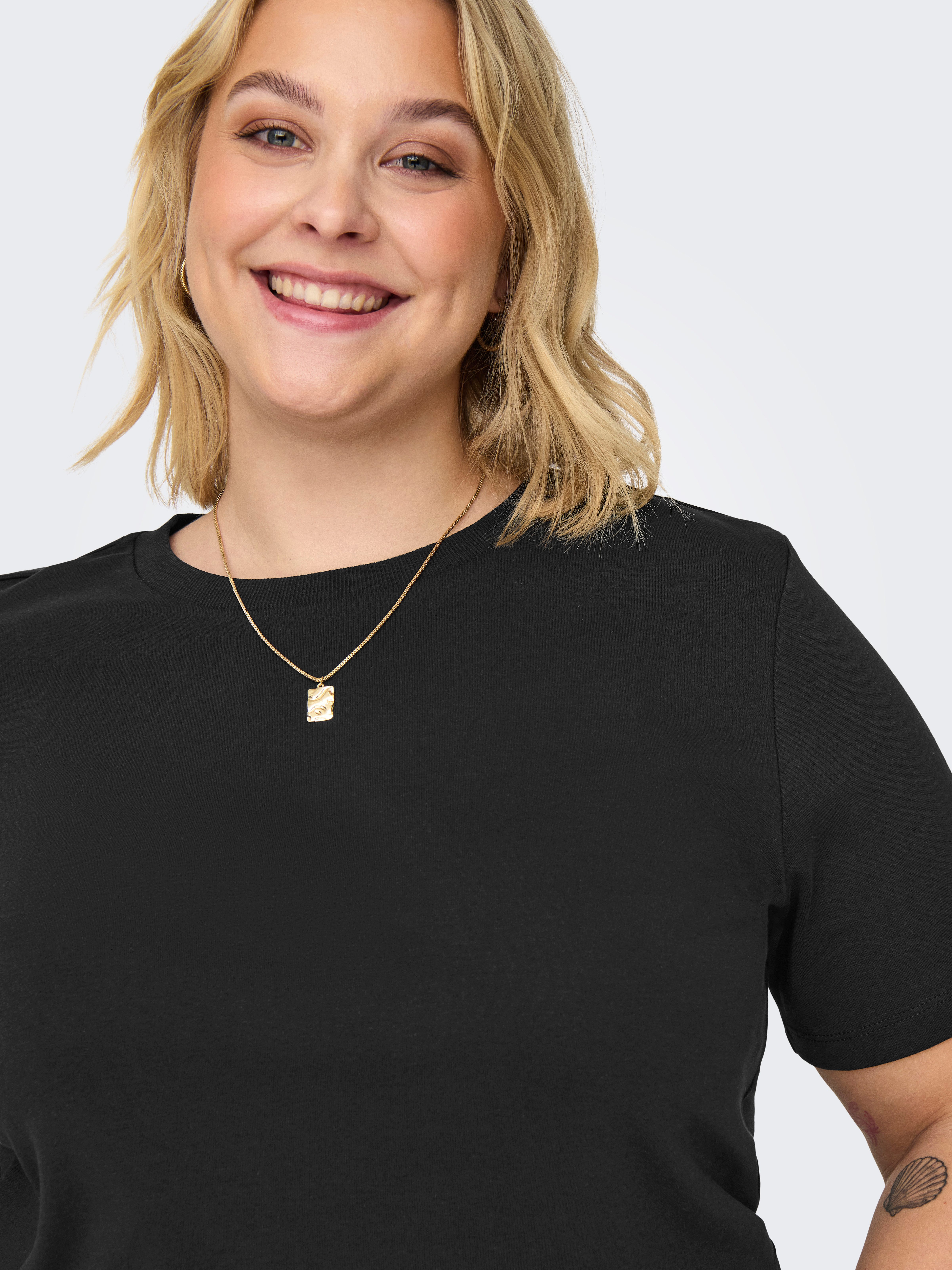 ONLY CARMAKOMA T-Shirt CARJEN SS JEANS TEE JRS Baumwolle