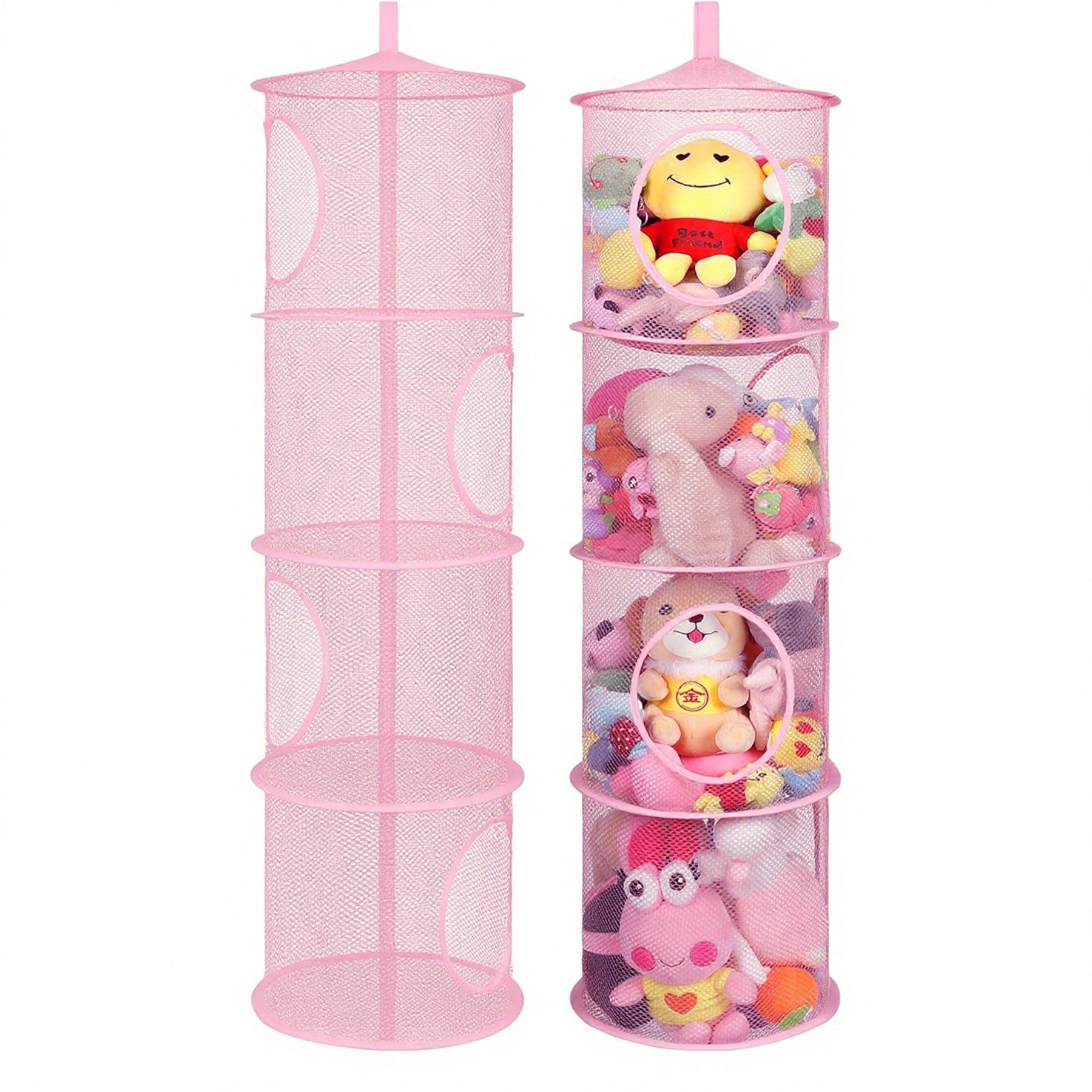 Mutig Hängeregal 2 Stück Hängeaufbewahrung, 4 Fächer, Kuscheltier Aufbewahr günstig online kaufen