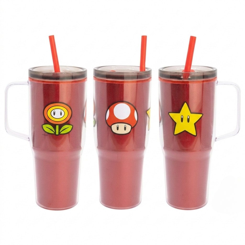 Super Mario Coffee-to-go-Becher Super Mario XL Iso Kaffeebecher Thermobecher Becher To-Go 860 ml, 1-tlg.