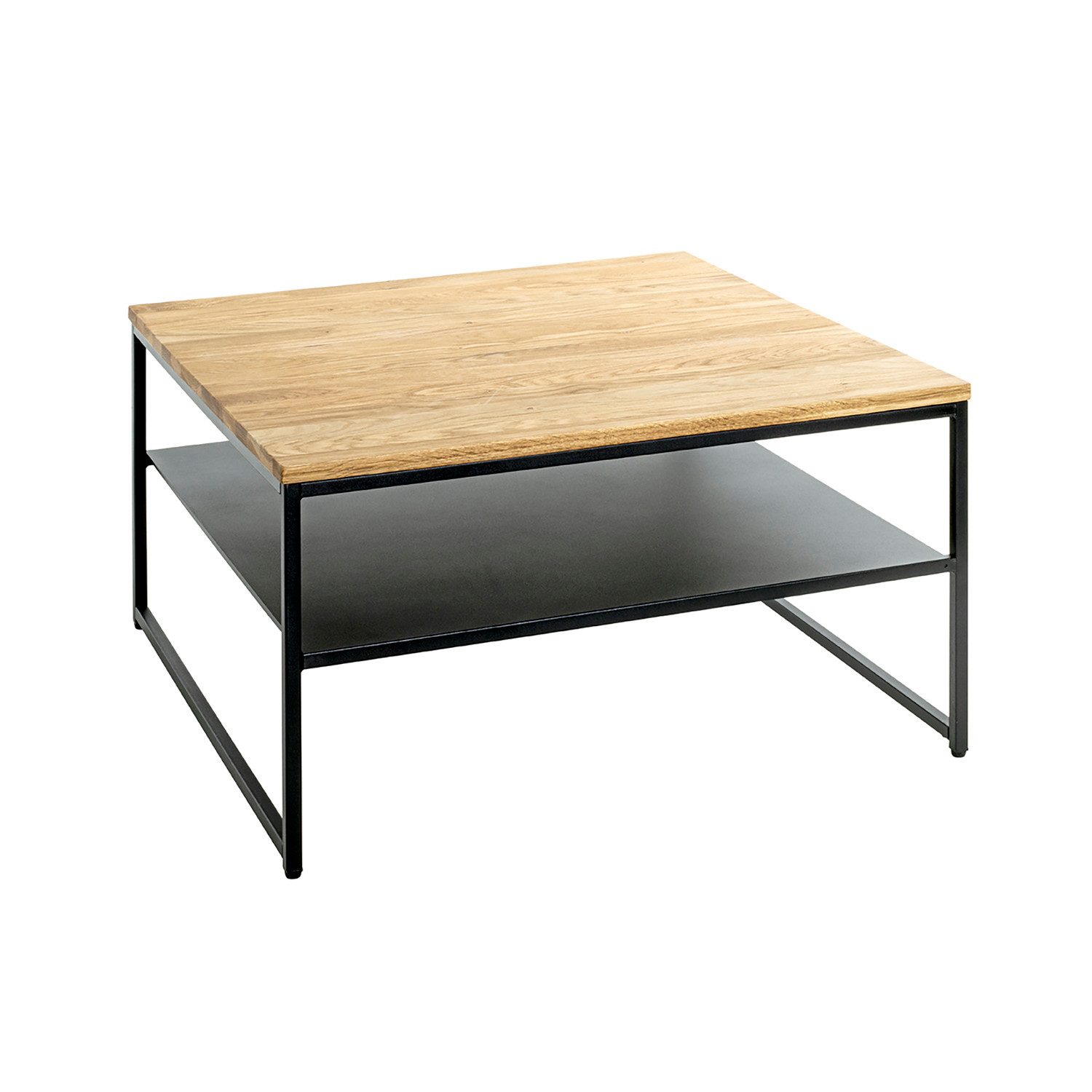 Couchtisch SACRAMENTO 6 Tisch - eiche-schwarz - Holz, Metall - H. 40cm x B. 70cm