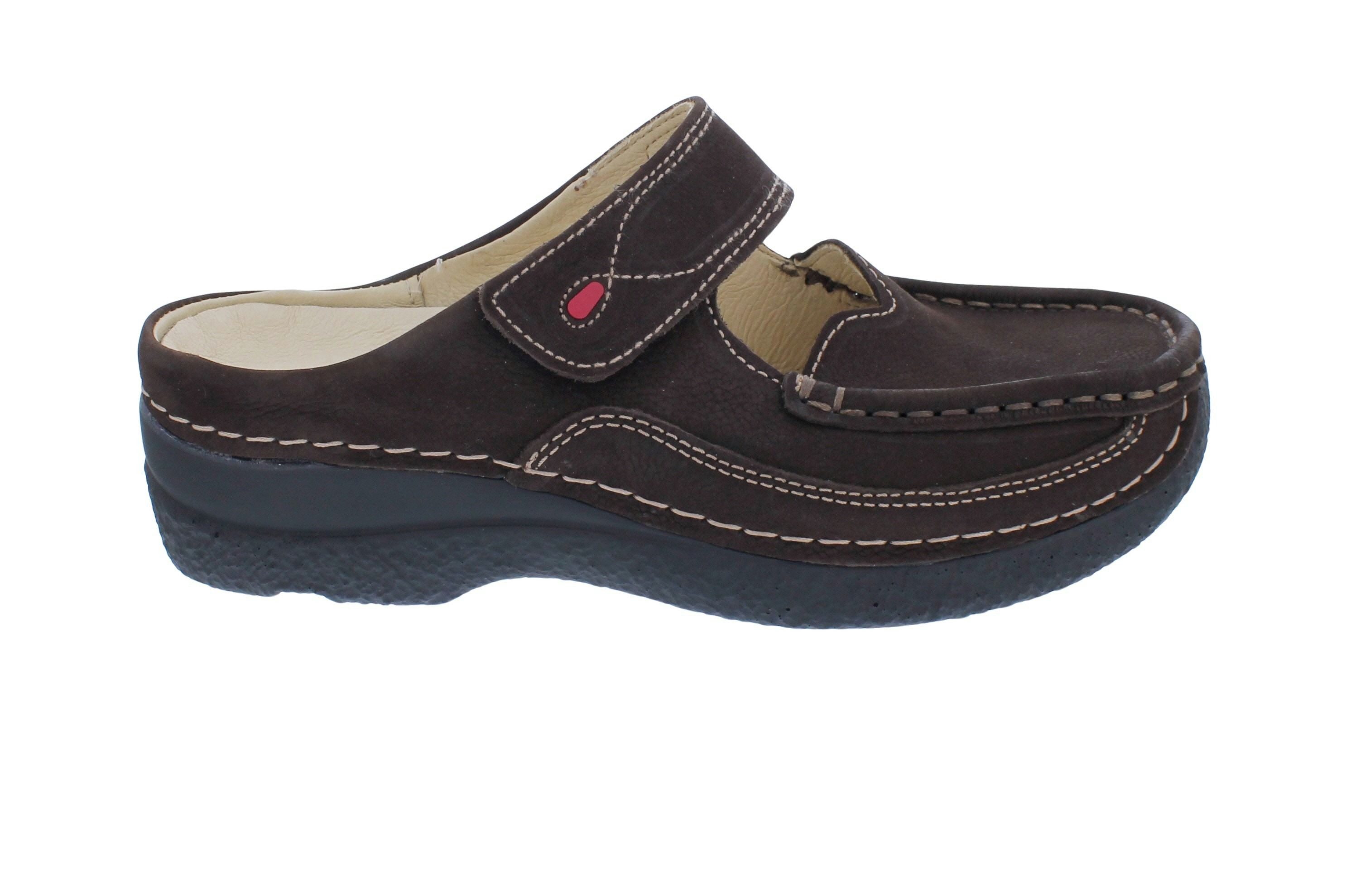 WOLKY Wolky Clog Roll Slipper 0622711-300, Nubukleder, Braun, Fußbett zum We Clog