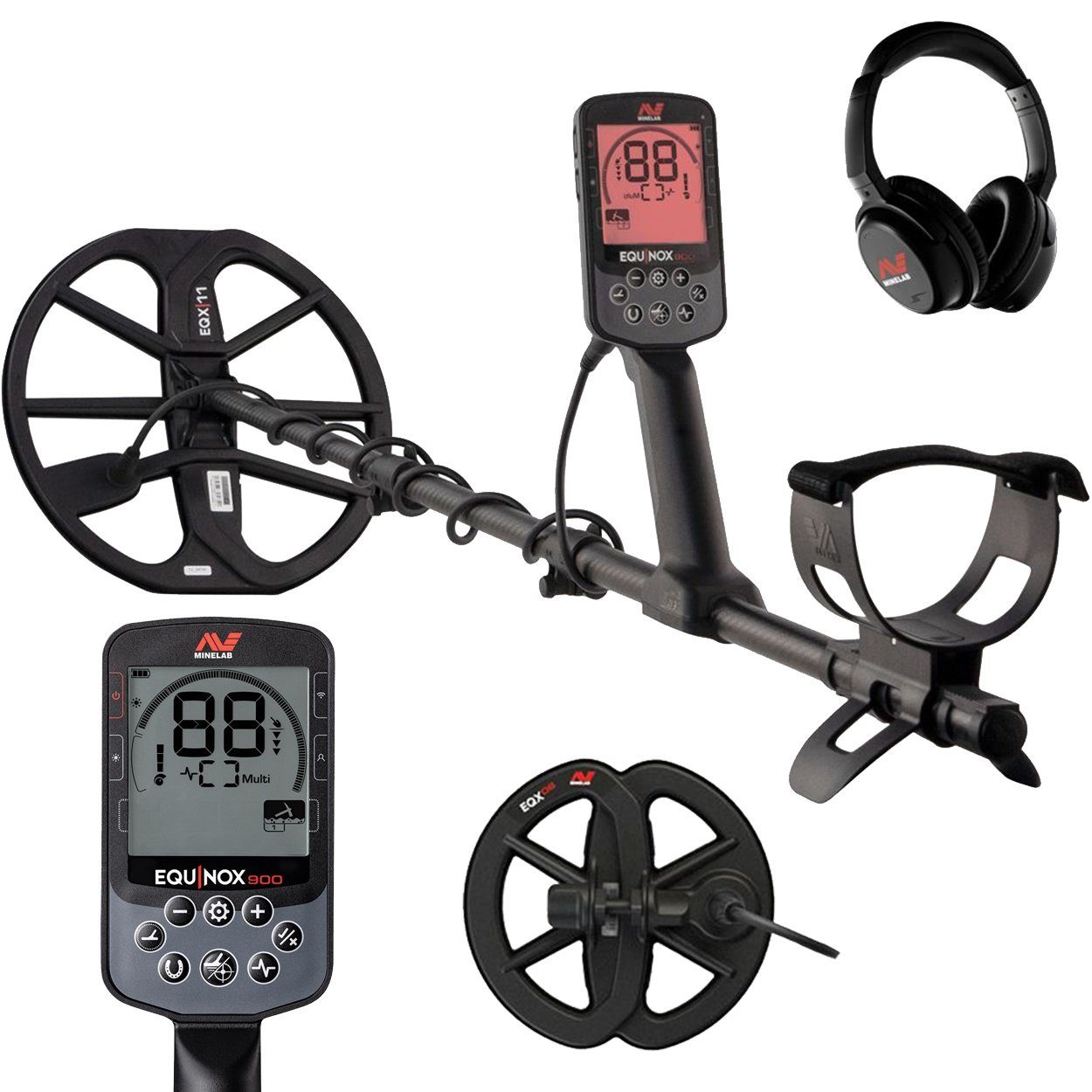 Minelab Metalldetektor Equinox 900, Multifrequenz, Profi-Detektor