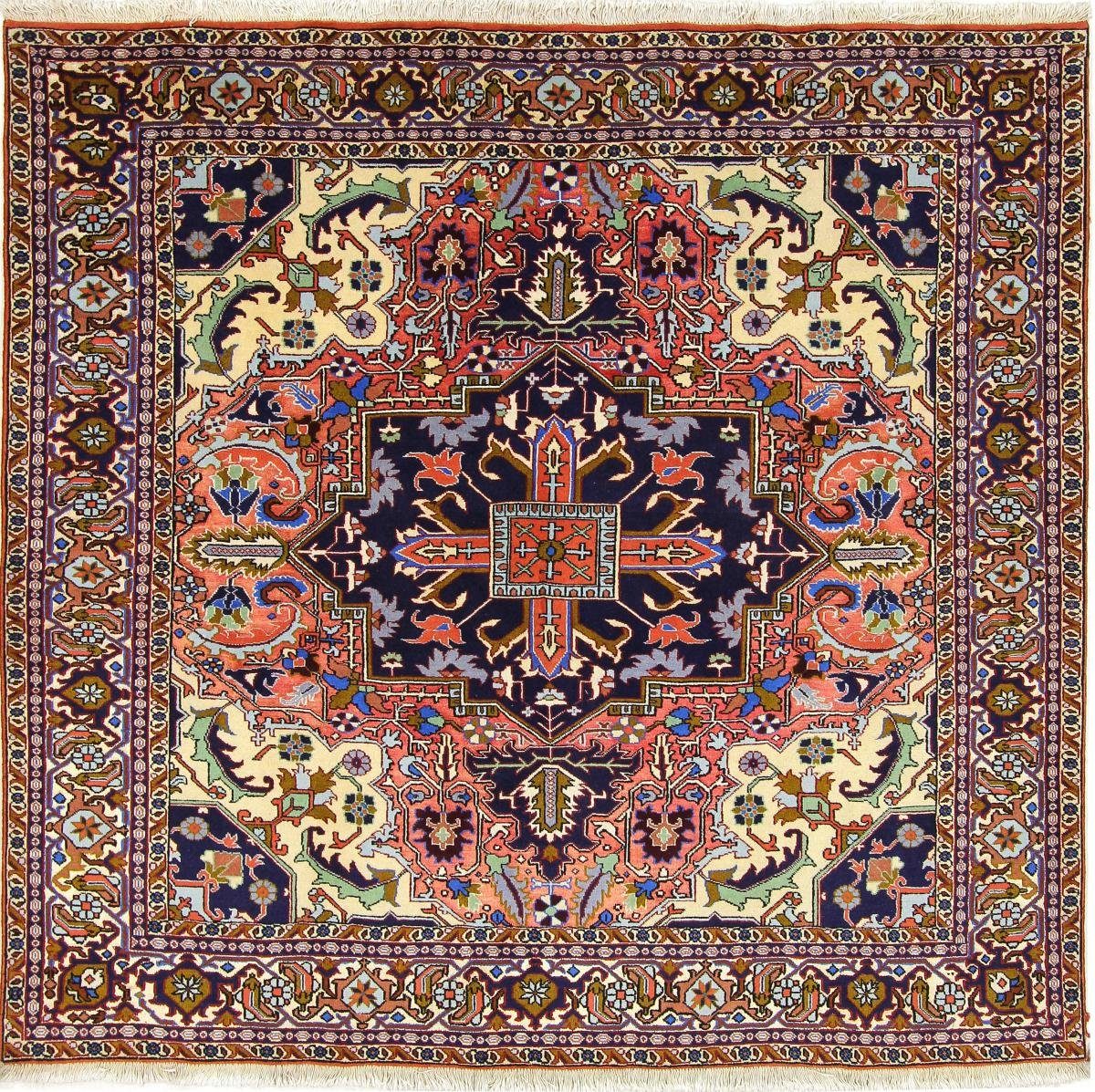 Orientteppich Abadeh Sherkat 195x199 Handgeknüpfter Orientteppich / Perserteppich, Nain Trading, rechteckig, Höhe: 8 mm