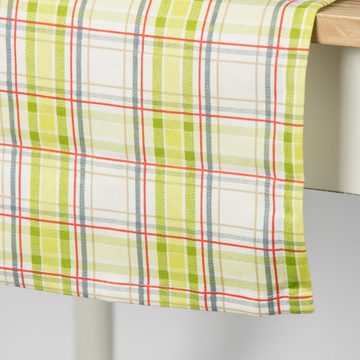 SCHÖNER LEBEN. Tischläufer Schöner Leben Tischläufer kariert grün blau rot beige 40x160cm, handmade
