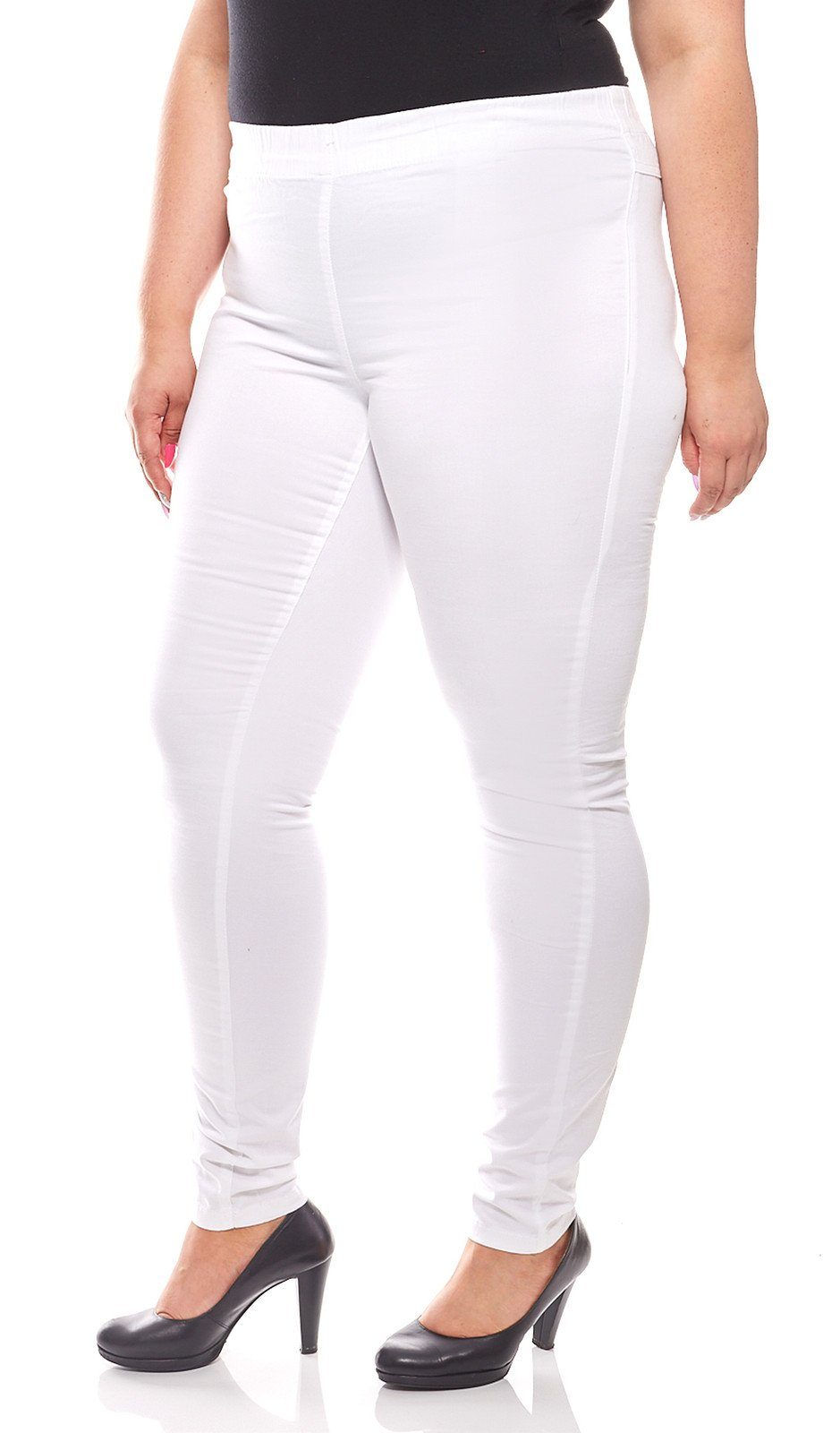 Sheego Stoffhose »sheego Hose Damen elastische Treggings Stretch-Hose Große  Größen Langgröße Weiß« online kaufen | OTTO