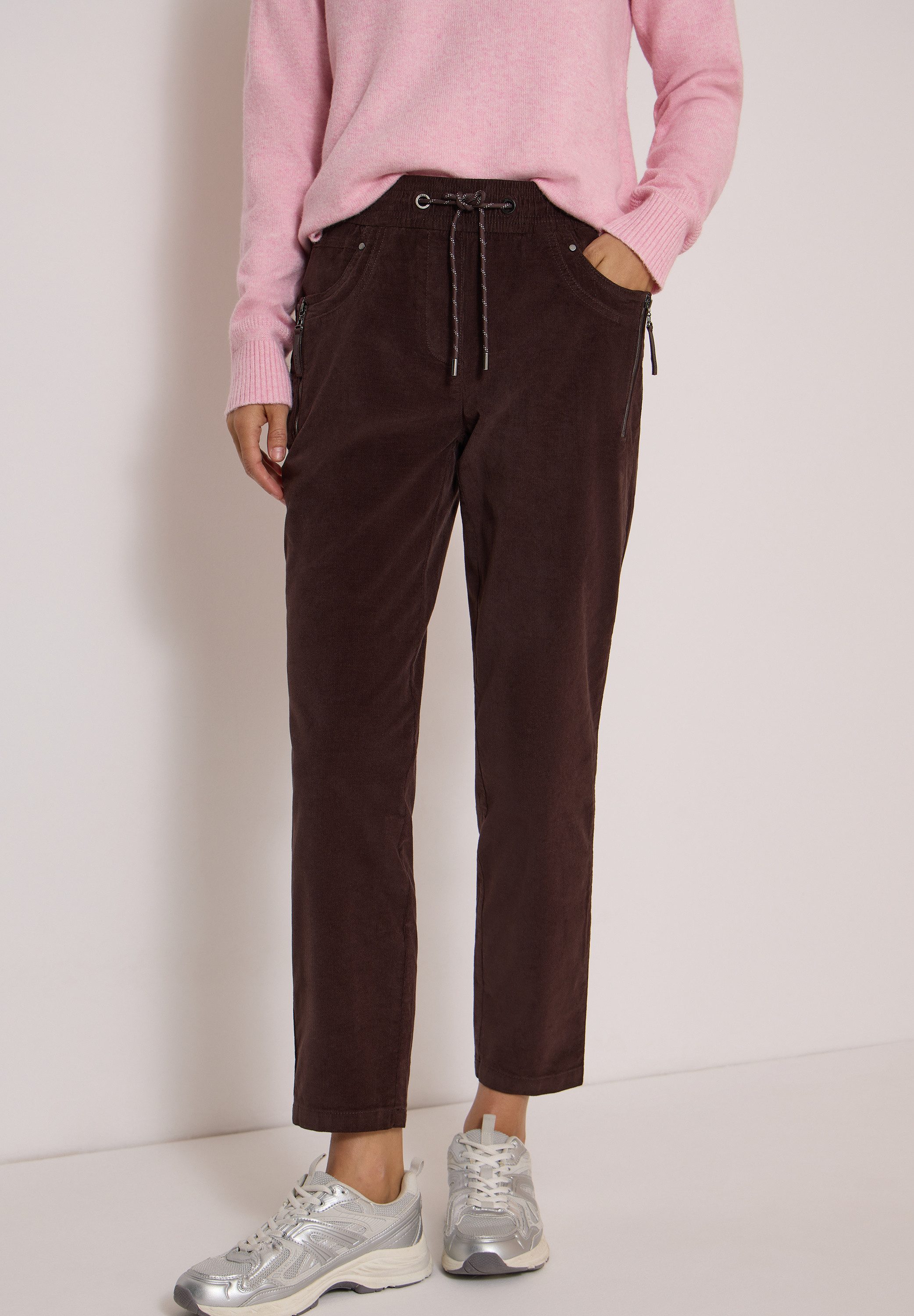 CECIL Stoffhose Style Tracey Elastischer Bund mit Tunnelzug / Slim Leg