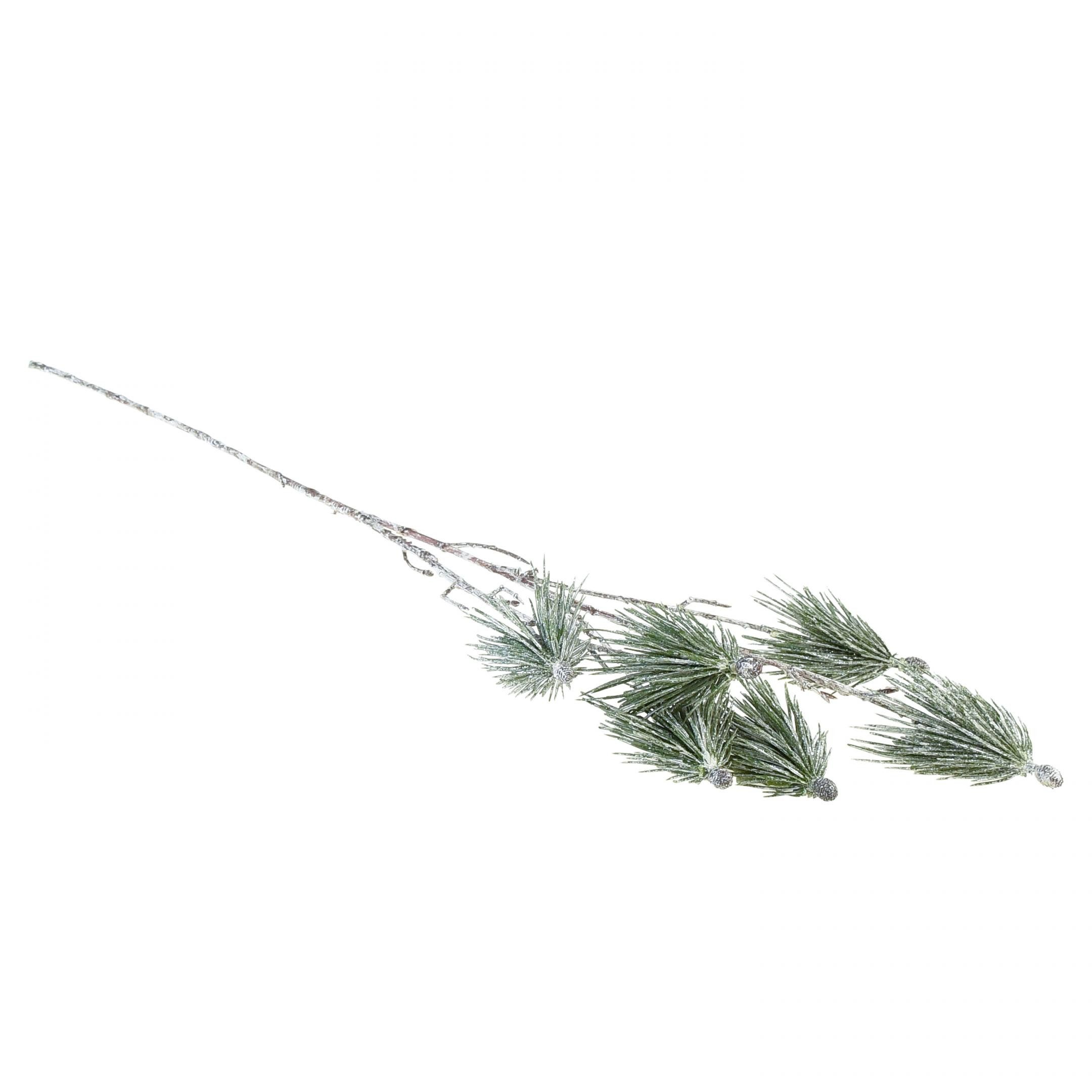 Winterliche Kunstpflanze Künstlicher Bergkieferzweig als Winterdeko mit beschneiten, Florists Products, Höhe 14 cm