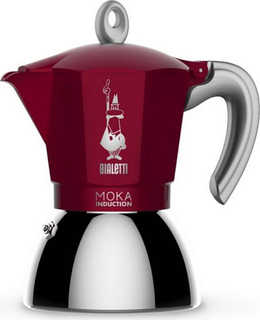BIALETTI Espressomaschine Bialetti New Moka Induction 6 Cup Espressokocher Rot