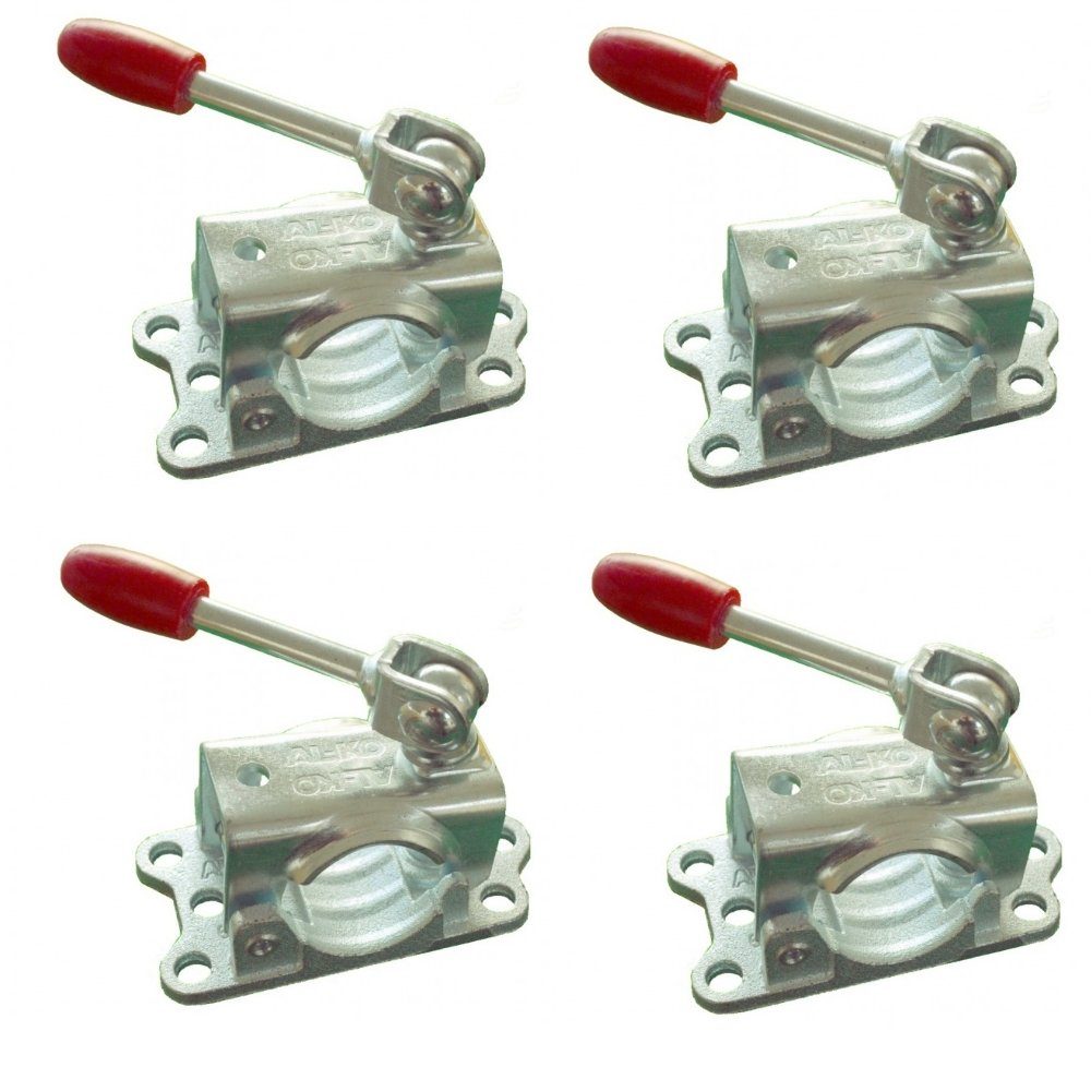 Anhänger 4 x ALKO Klemmhalter Ø 48 mm Guß mit Kipphebel Klemmschelle