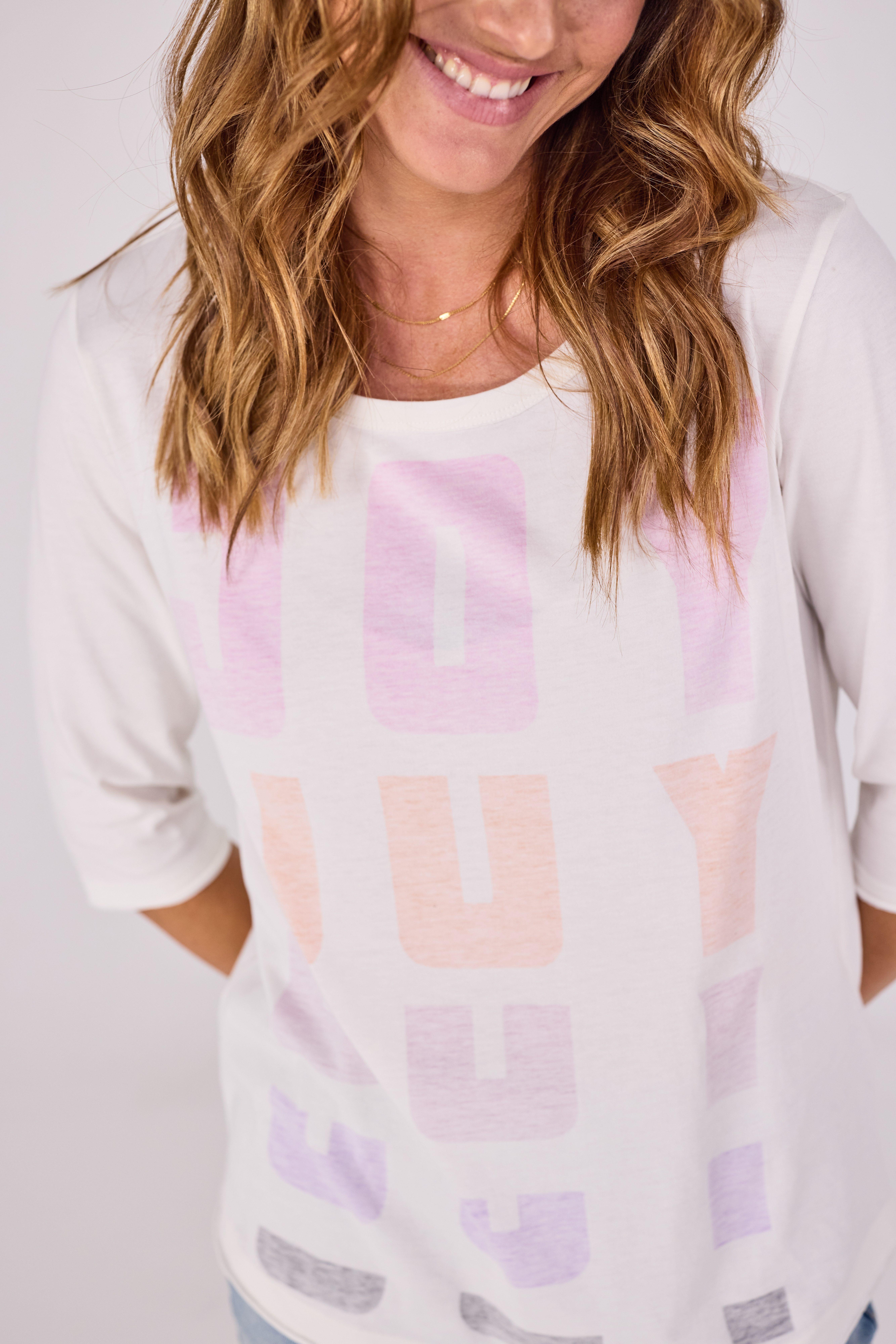 Lieblingsstück Rundhalsshirt DaliahL mit Schriftdruck günstig online kaufen