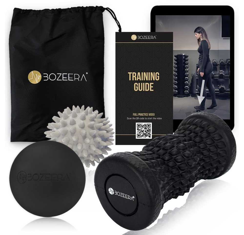 BOZEERA Fußmassagegerät 1X Fußmassagegerät 1X Massageball mit Noppen 1x Lacrosse Ball, 3-tlg.