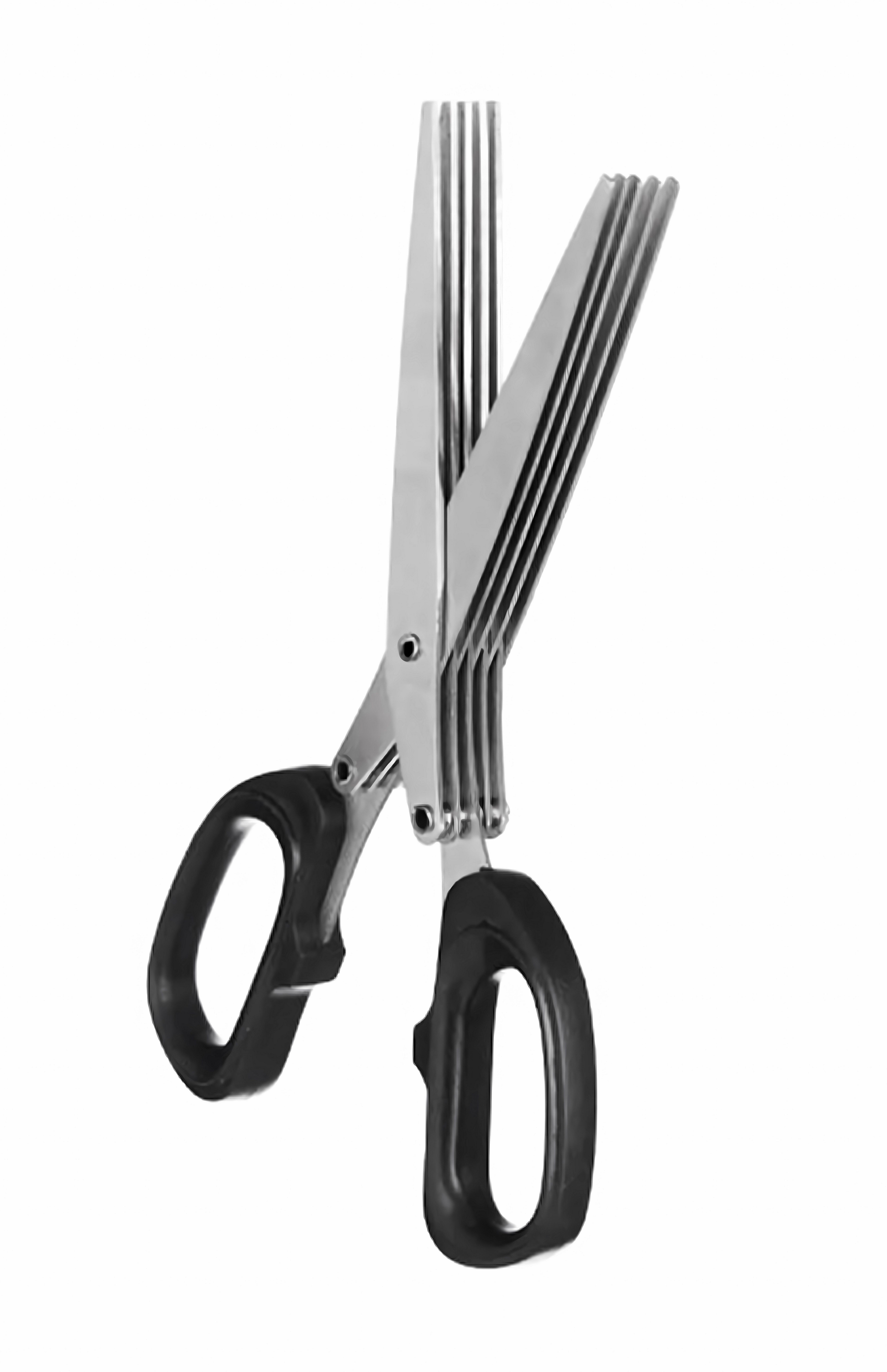 KINVARA Kräuterschere KRÄUTERSCHERE mit 5 Klinge Küchenschere Multiklingen Zerkleinerer 54, Gemüseschere Küchensalatschere Schere