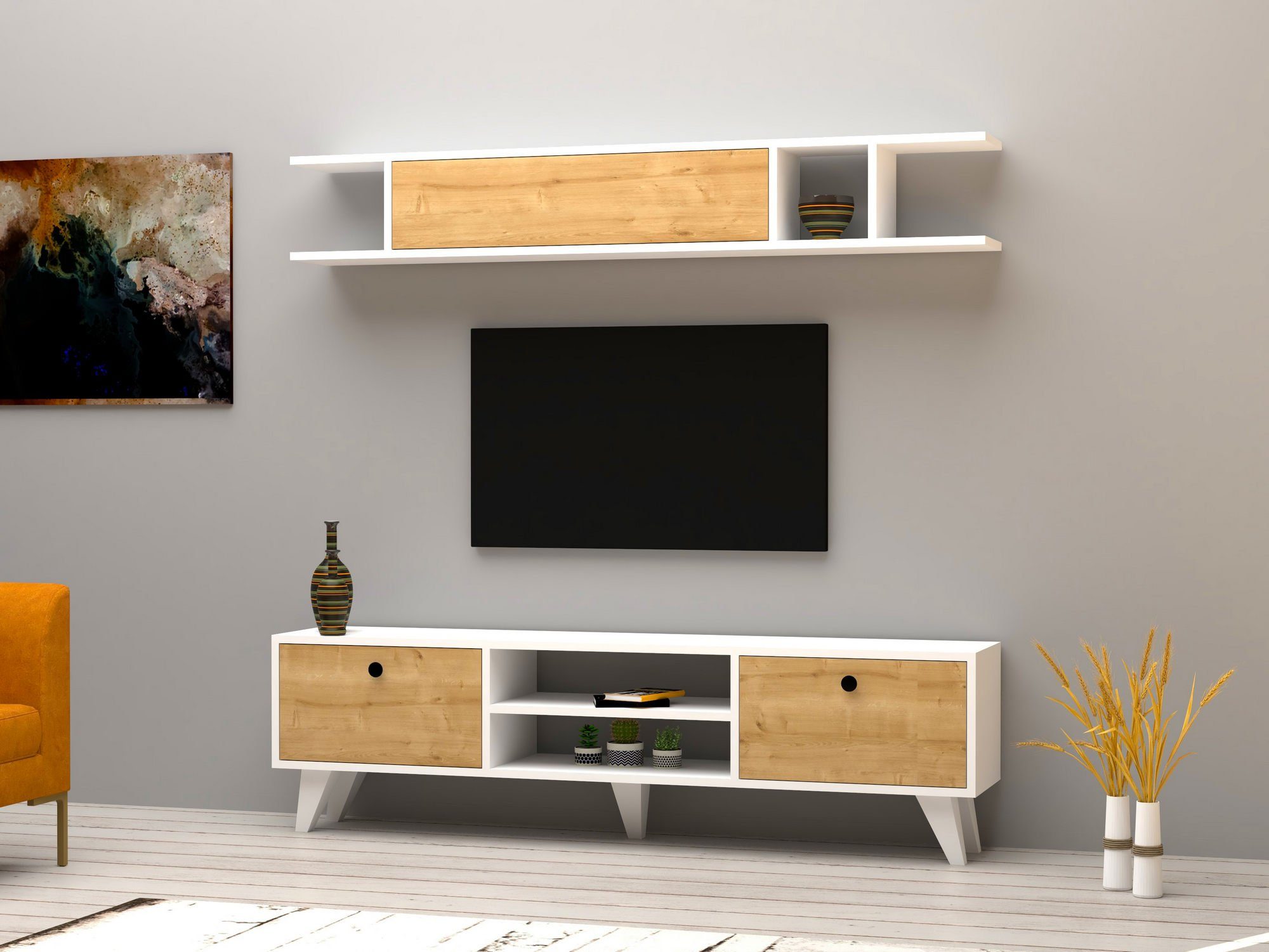 Skye Decor TV-Schrank Schränke, 45x160x30 cm, 100% Melaminbeschichtete Partikelplatte