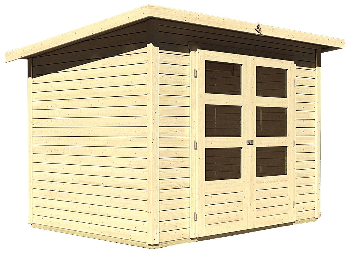 Karibu Gartenhaus Stockach 3, BxT: 282x210 cm, (Set), naturbelassen, terragrau oder anthrazit, Made in Germany