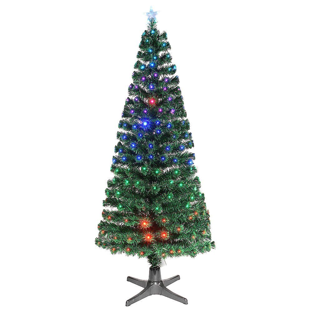 SMAK Künstlicher selbstdrehend, 180/210cm, Fernbedienung, LED, Glasfaser, Weihnachtsbaum Modi Farbwechsler