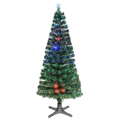 SMAK Künstlicher Weihnachtsbaum 180/210cm, LED, Glasfaser, selbstdrehend, Fernbedienung, Farbwechsler, Modi