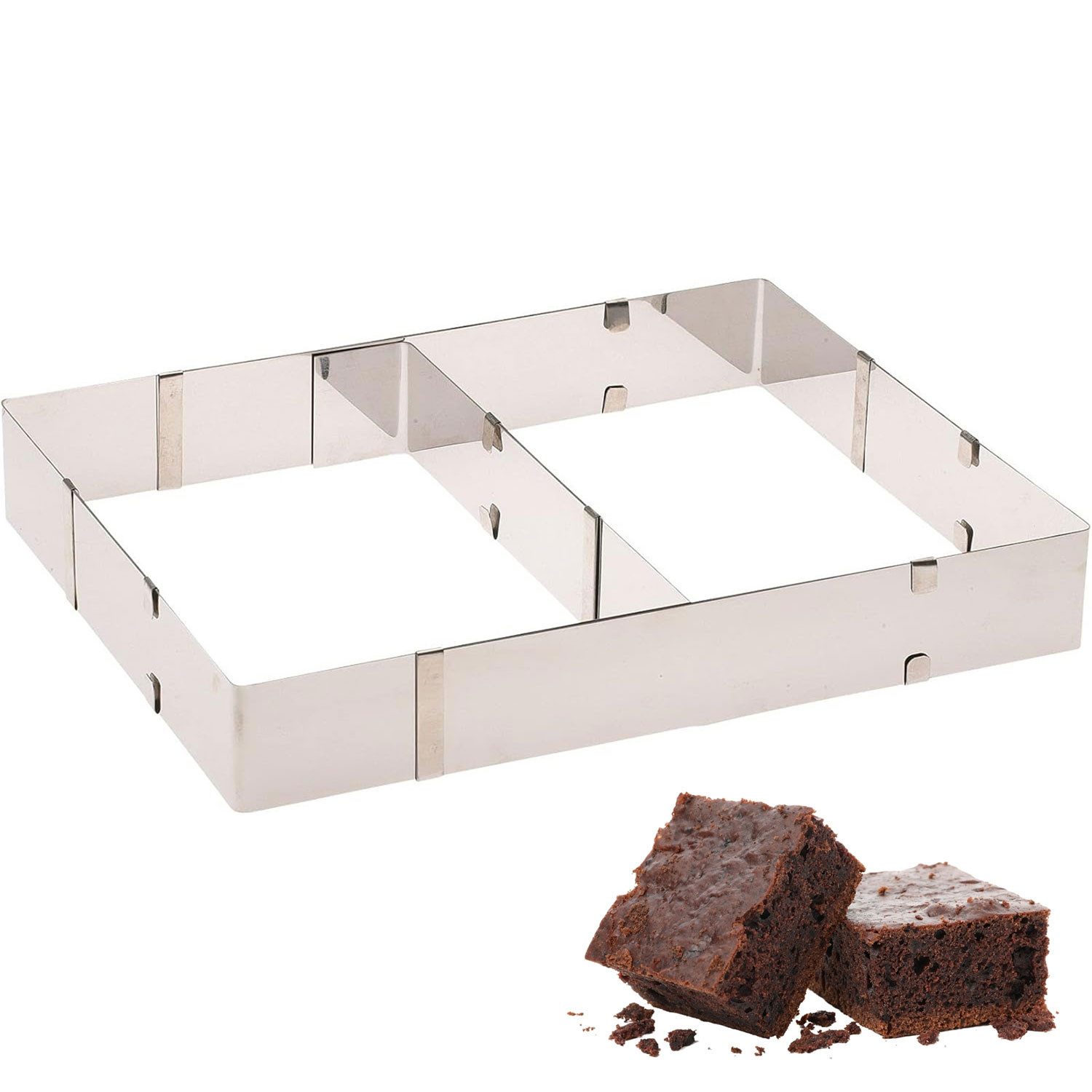 WESTMARK Backform Mit Teiler, Stufenlos verstellbar, Kuchen- und Pizzarahmen