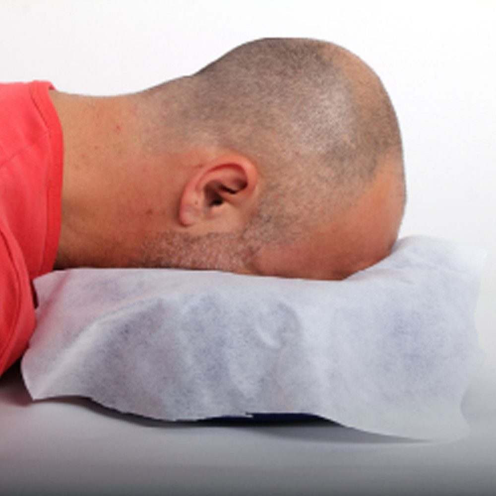 Duke-Handel Massageliegenbezug 100 Kopfpolster Einwegauflagen weiß, Vliesstoff, Gummizug: ohne, (100 Stück), einfache Anwendung, robust, weich, doppelte Vliessc – Bild 3 von 3