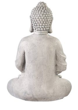 NEUSTEIN Buddhafigur XXXL Großer Buddha 70 cm Steinoptik Garten Deko Figur Skulptur Feng Shui sitzend Steinfigur-Optik