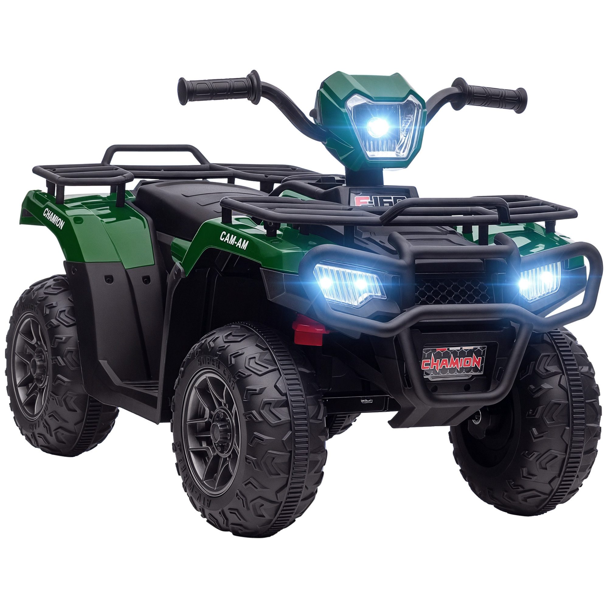 HOMCOM Elektro-Kinderquad Kinderfahrzeug für Kinder ab 3 Jahren, Belastbarkeit 25 kg, (1-tlg), für Kinder, Schwarz+Grün