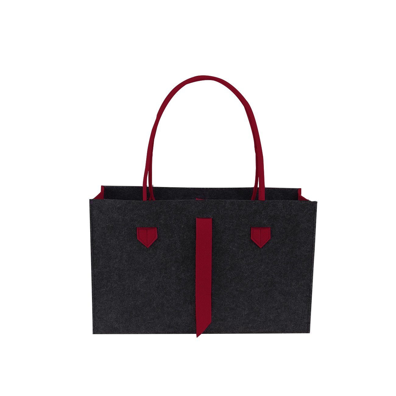 RAIKOU Einkaufsshopper Filztasche Zeitungskorb Kaminholztasche Spielzeugaufbewahrung, 25 l, in den kontrastreichen Farbvarianten