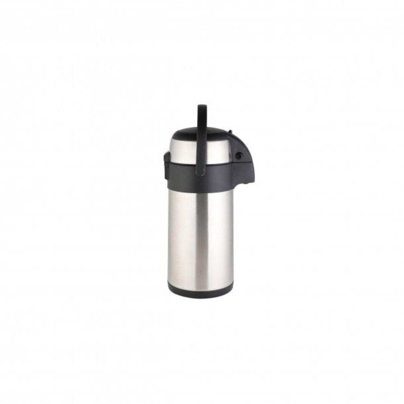 axentia Pump-Isolierkanne, 3 l, (1-St), Edelstahl Pumpkanne mit Tragegriff, 3 L