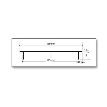 MS Beschläge Lüftungsgitter Ab- Zuluftgitter Alu Stegblech 130mm breit Braun