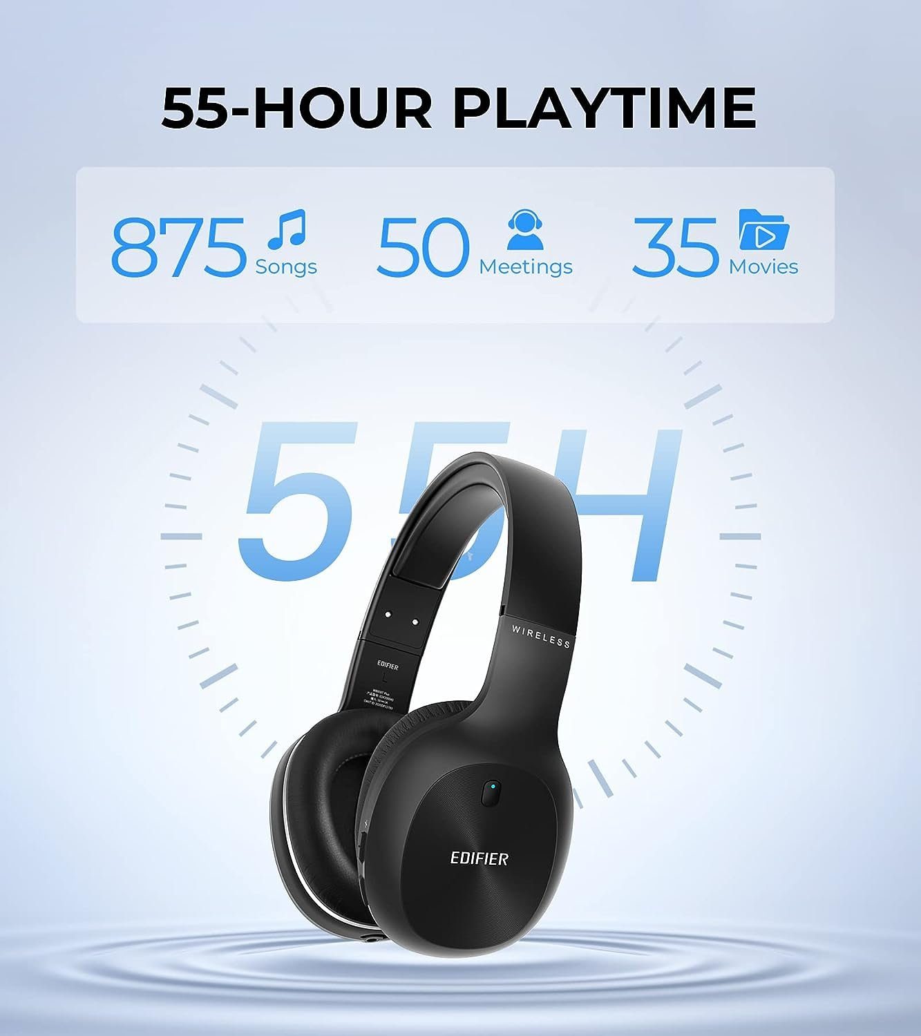 Bluetooth-Headset CVC™ Dynamisch), Edifier® (Anpassbare 8.0-Geräuschunterdrückung Gaming-Headset Stunden) bei, mit Bluetooth, EQ-Voreinstellungen oder (Klassisch 55