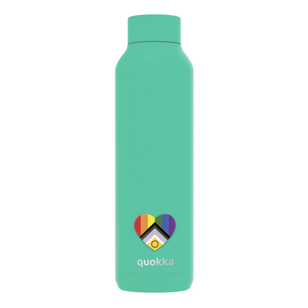 Quokka Trinkflasche Pride Türkis Edelstahl isoliert 630 ml Thermoflasche, Thermofunktion