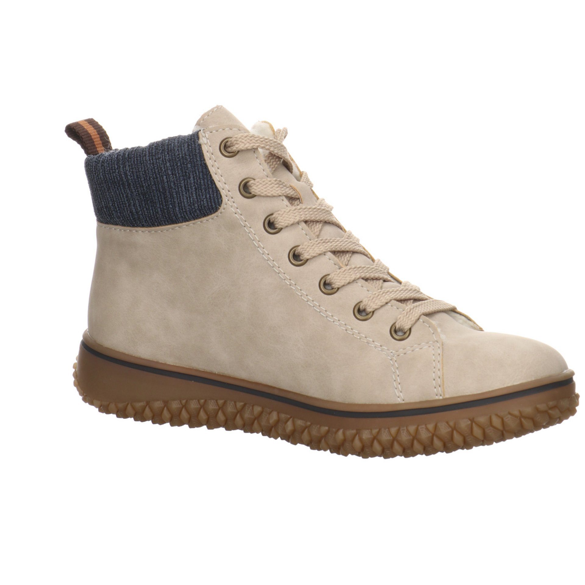 Schnürstiefel Rieker Boots uni Leder-/Textilkombination Leder-/Textilkombination