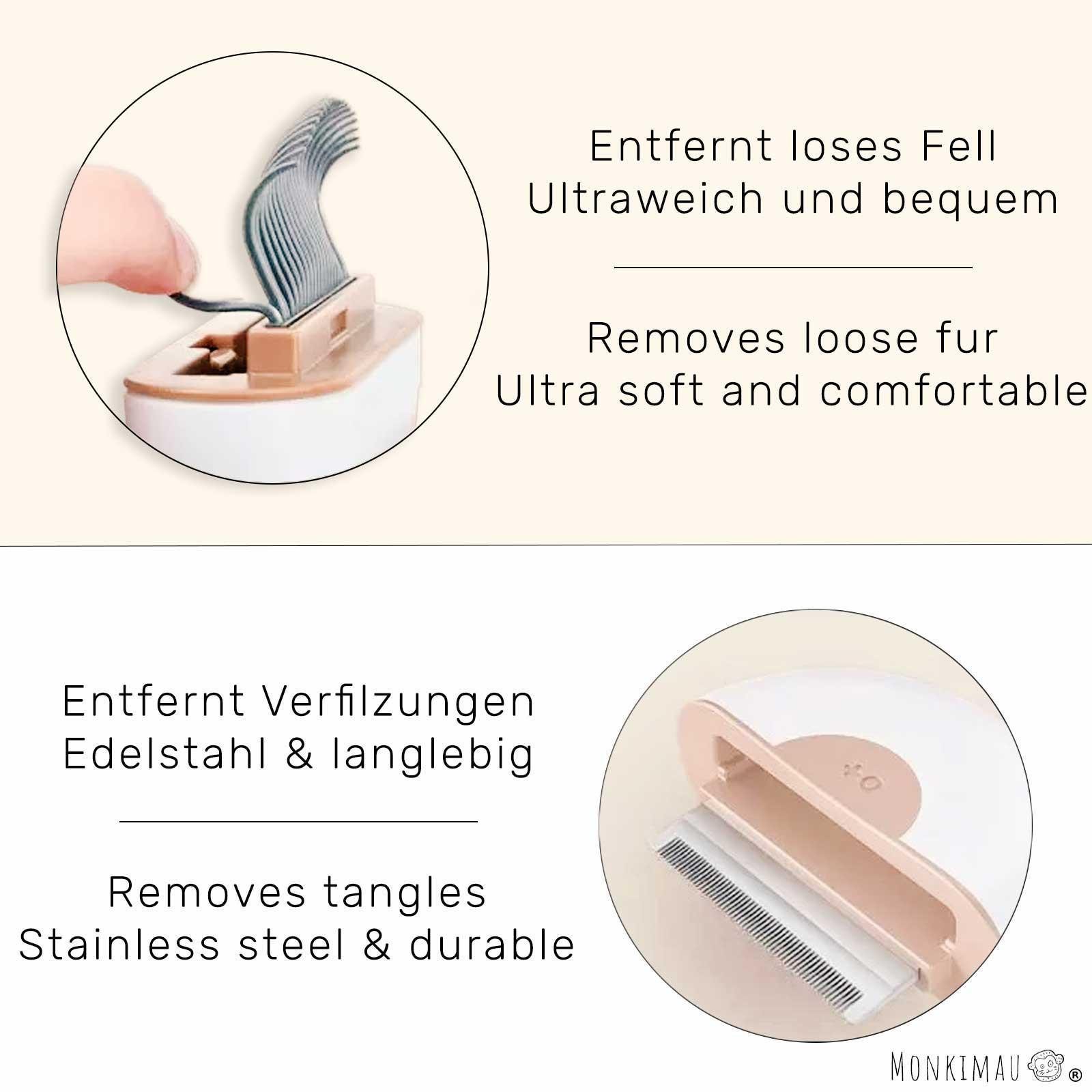 Monkimau Hundebademantel Katzenbürste - Hundebürste Kurzhaar und Langhaar