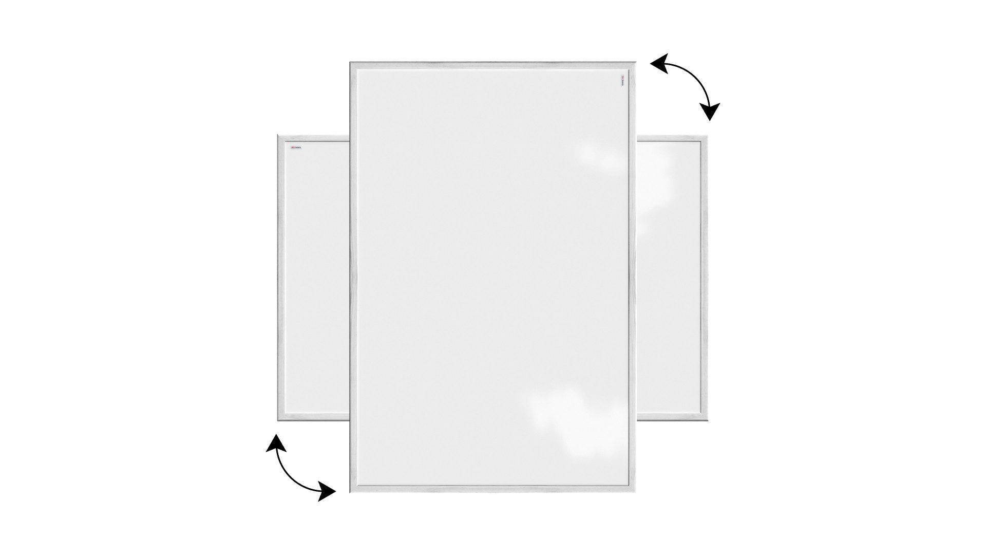 ALLboards Tafel Magnetisches Whiteboard mit weißen Holzrahmen 90x60cm günstig online kaufen