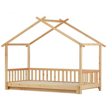Celya Kinderbett 200x90cm Ausziehbares Baumhaus Bett, Doppelbett, reines Massivholz, Skalierbar, Bettgröße kann geändert werden
