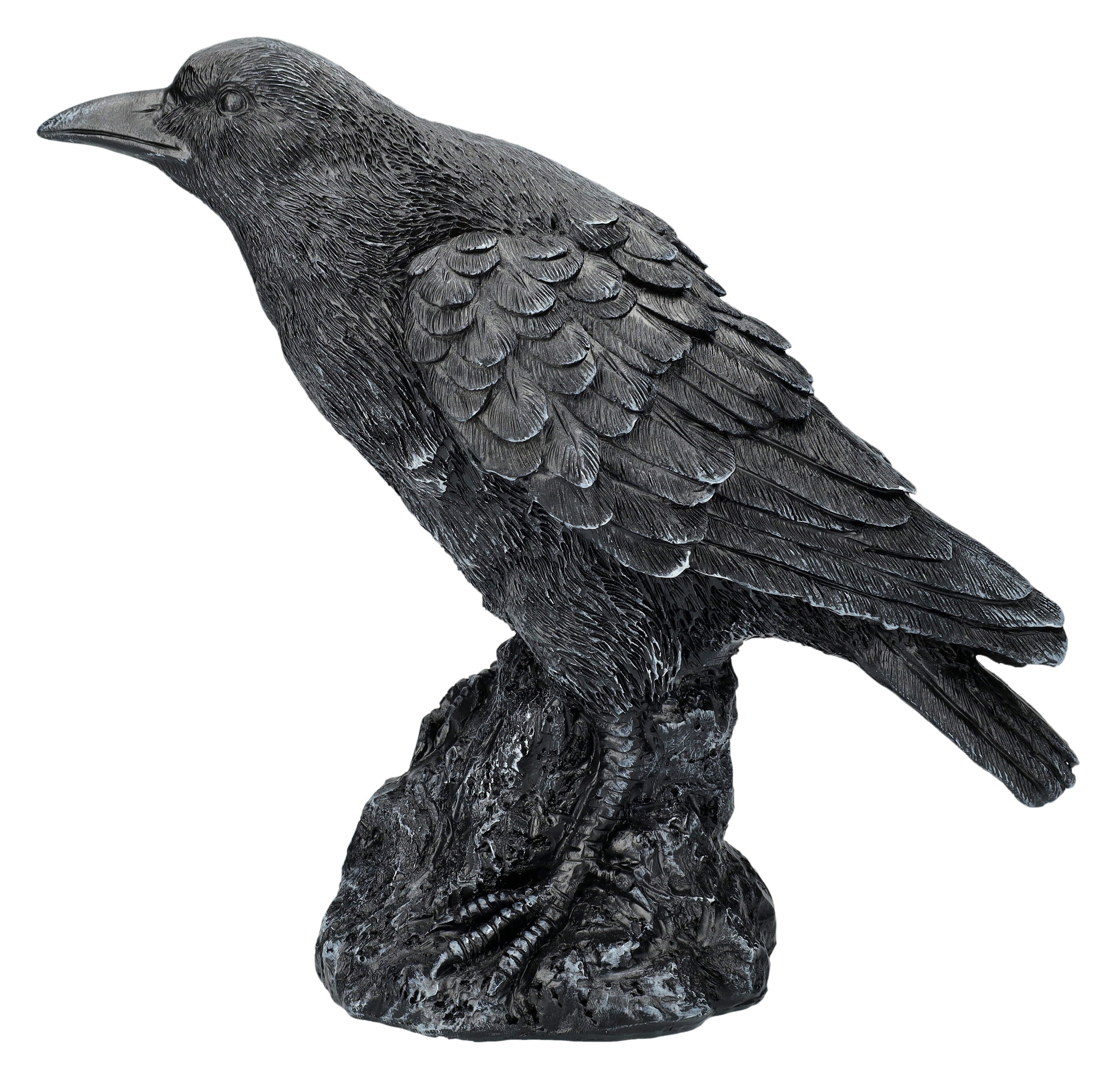 Dekofigur Raben Figur - Raven Messenger - Edgar Allan Poe Dekofigur Merchandise