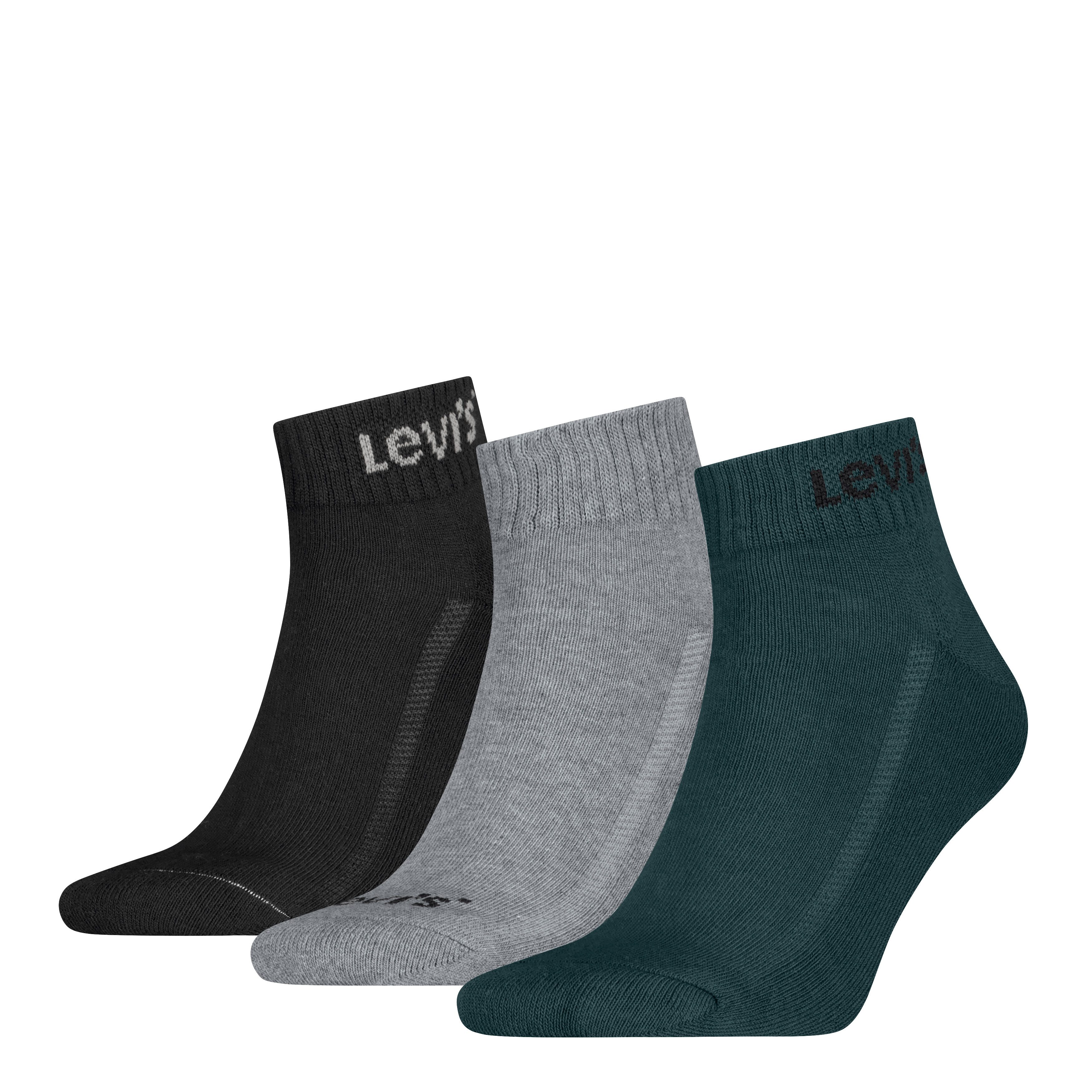 Levi's® Socken LEVIS UNI MID CUT ORANGE TAB 3P (3 Paar)