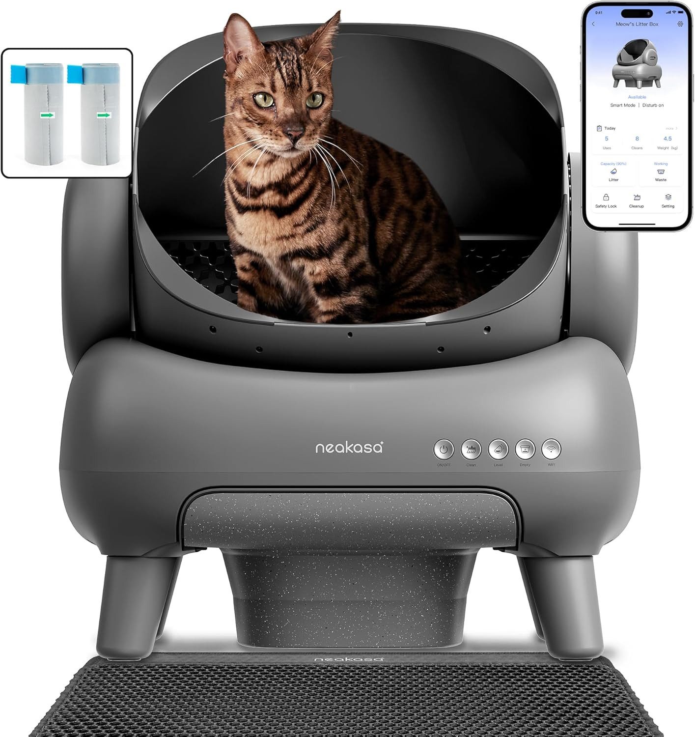 Katzentoilette M1 Oben offene Katzenklo selbstreinigend Katzentoilette XXL