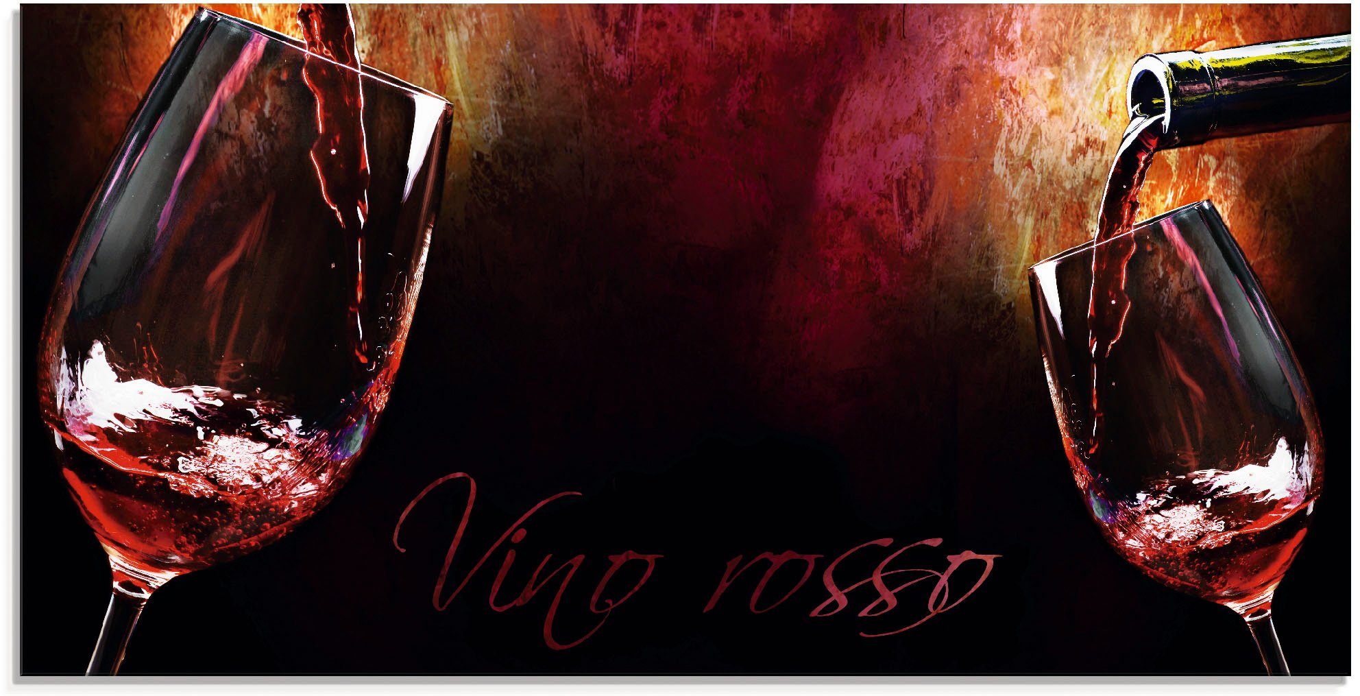 Artland Glasbild Wein - Rotwein, Getränke günstig online kaufen