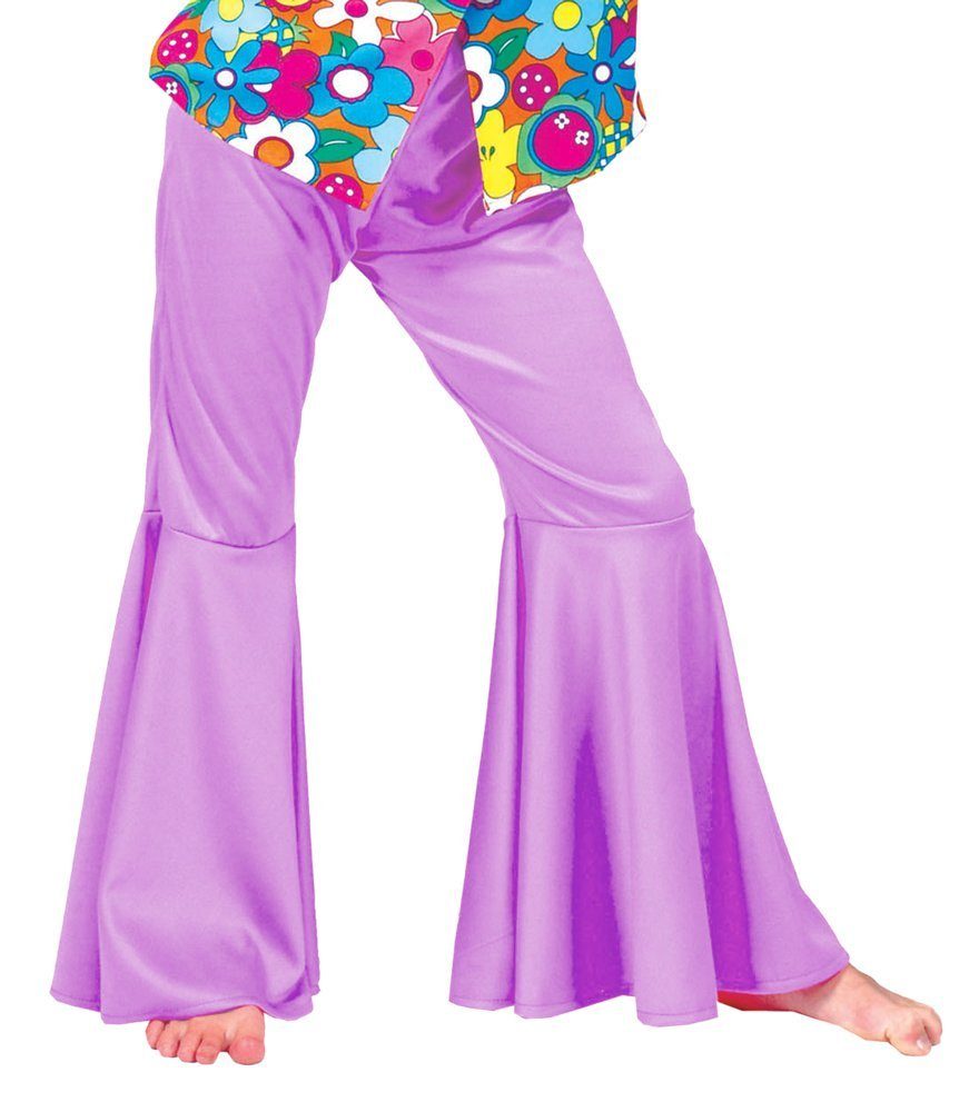 Funny Fashion Kostüm Hippie Schlaghose für Kinder - Lila
