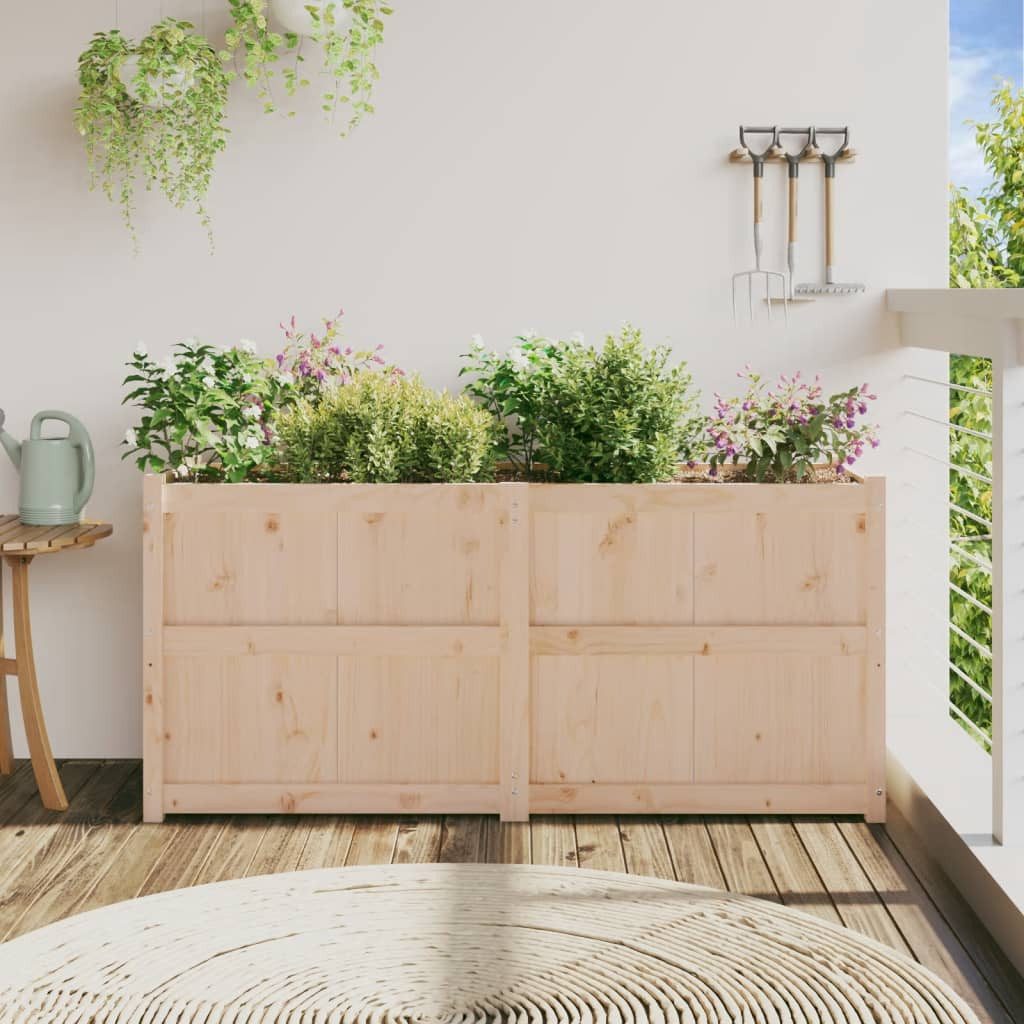 vidaXL Blumentopf Pflanzkübel 150x50x70 cm Massivholz Kiefer (1 St)