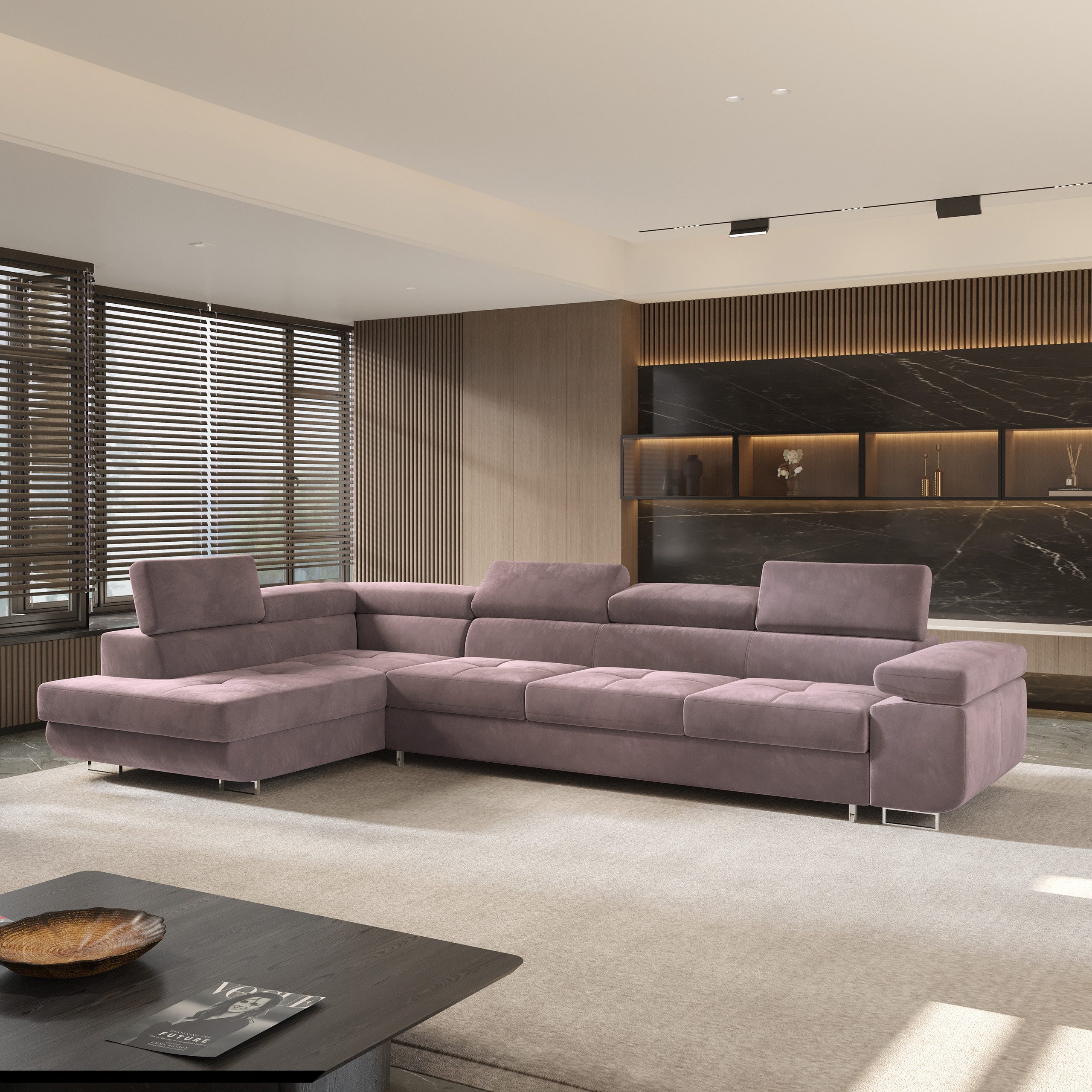 Masseno Ecksofa VICENTE mit Schlaffunktion L-Form, günstig online kaufen