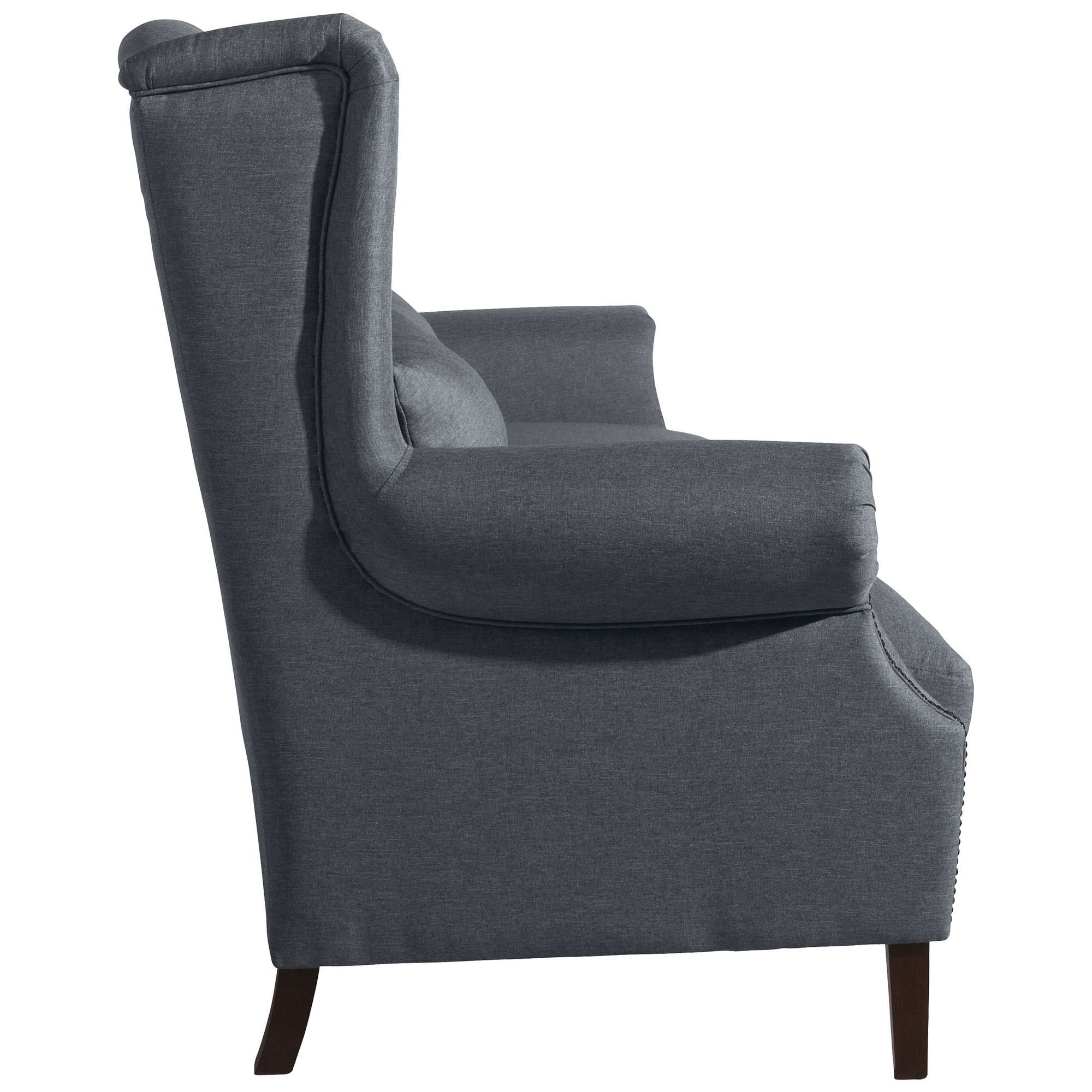 Sparpreis Teile, Sofa Sitz hochwertig Sofa Kandy 1 Flachgewebe, inkl. Kostenlosem aufm (2-geteilt) 3-Sitzer Kessel verarbeitet,bequemer Bezug 58 Versand