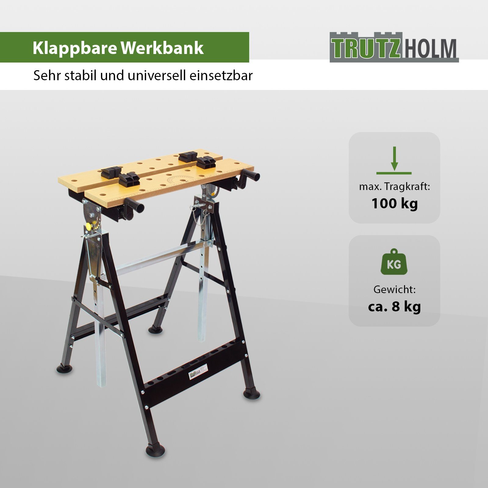 TRUTZHOLM Werkbank 100 kg Werkbank Klappbar günstig online kaufen