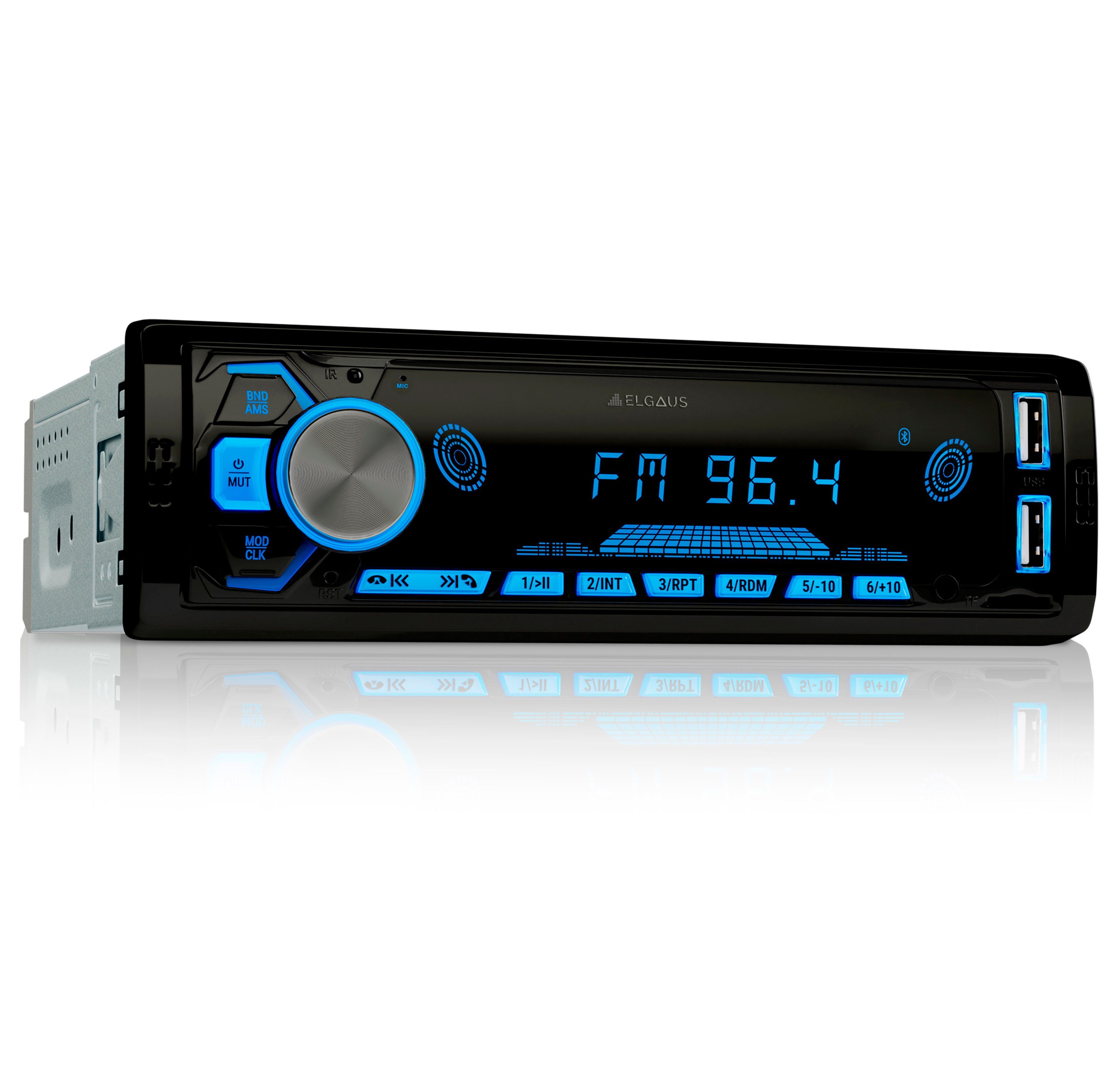 ELGAUS OM-160P 1 Din Autoradio (FM/AM, RDS, Bluetooth, RDS, Fernbedienung, ID3, Appsteuerung, Manual in DE/EN)