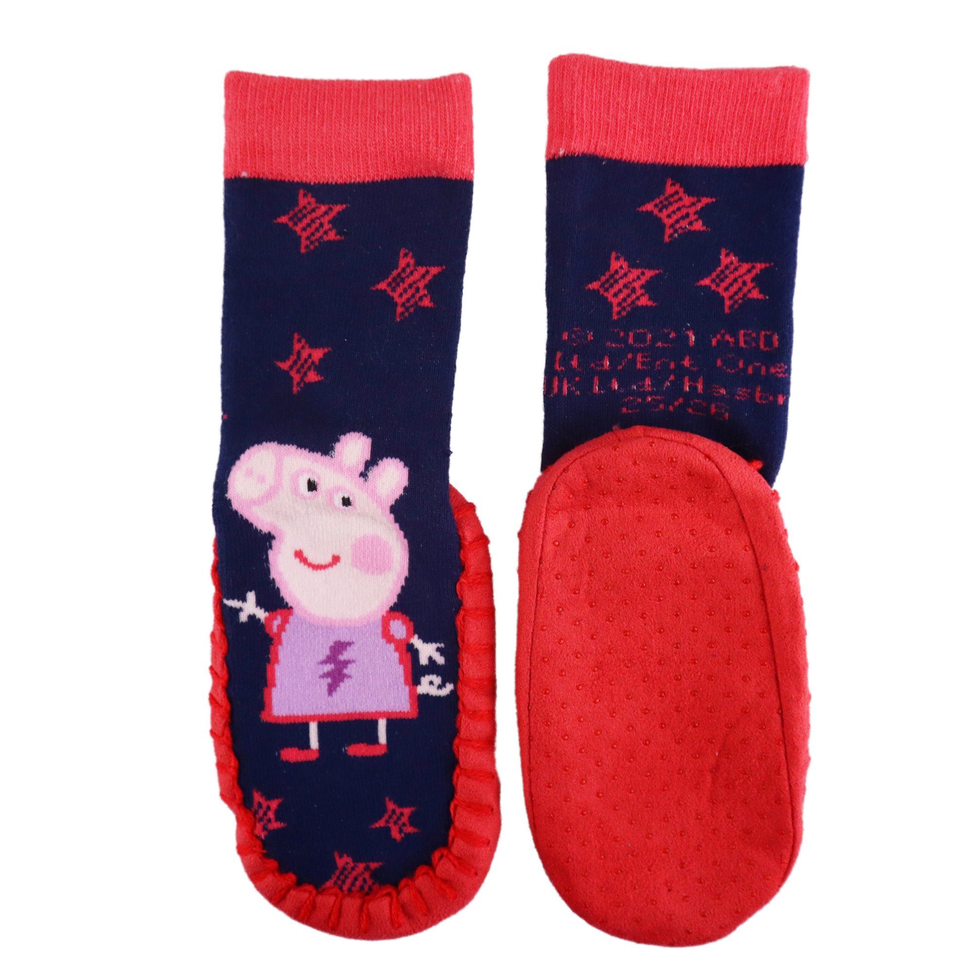 Peppa Pig ABS-Socken Peppa Wutz Mädchen Kinder anti rutsch Socken Gr. 23 bis 28