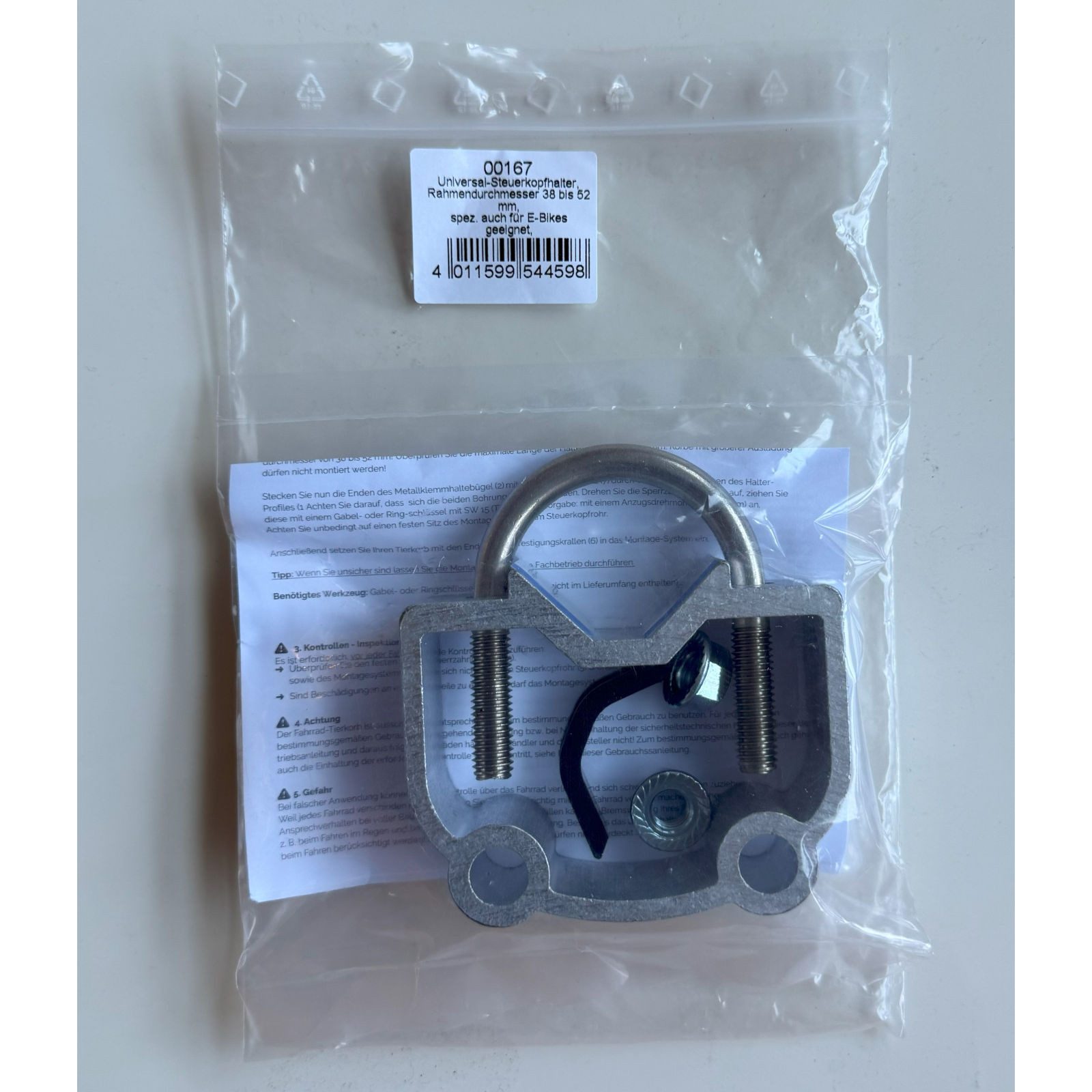 Aumüller Tierfahrradkorb Ersatzteil: Halter Steuerkopf auch für E-Bikes, Ra günstig online kaufen