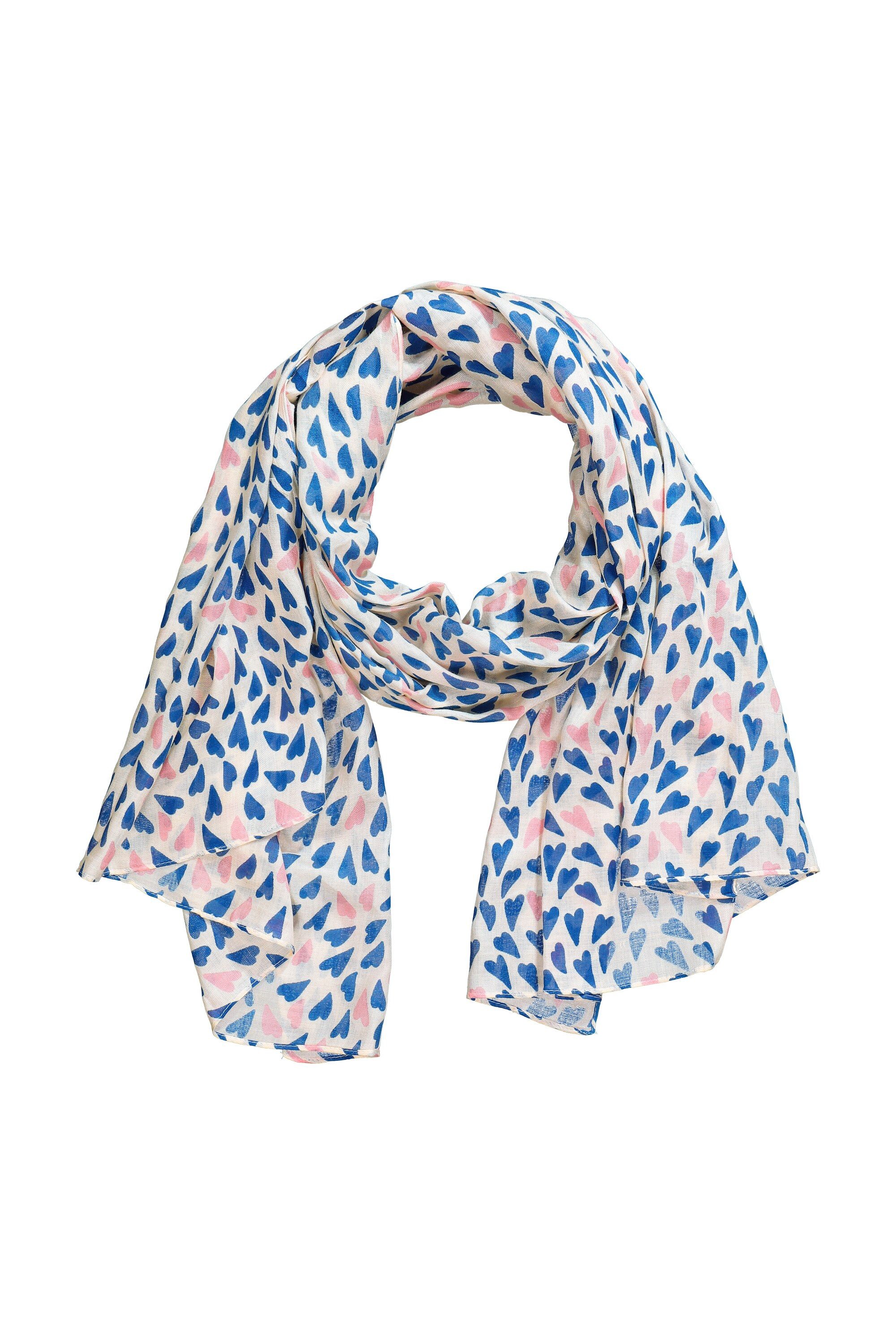 Ulla Popken Halstuch Schal Herzen mehrfarbig